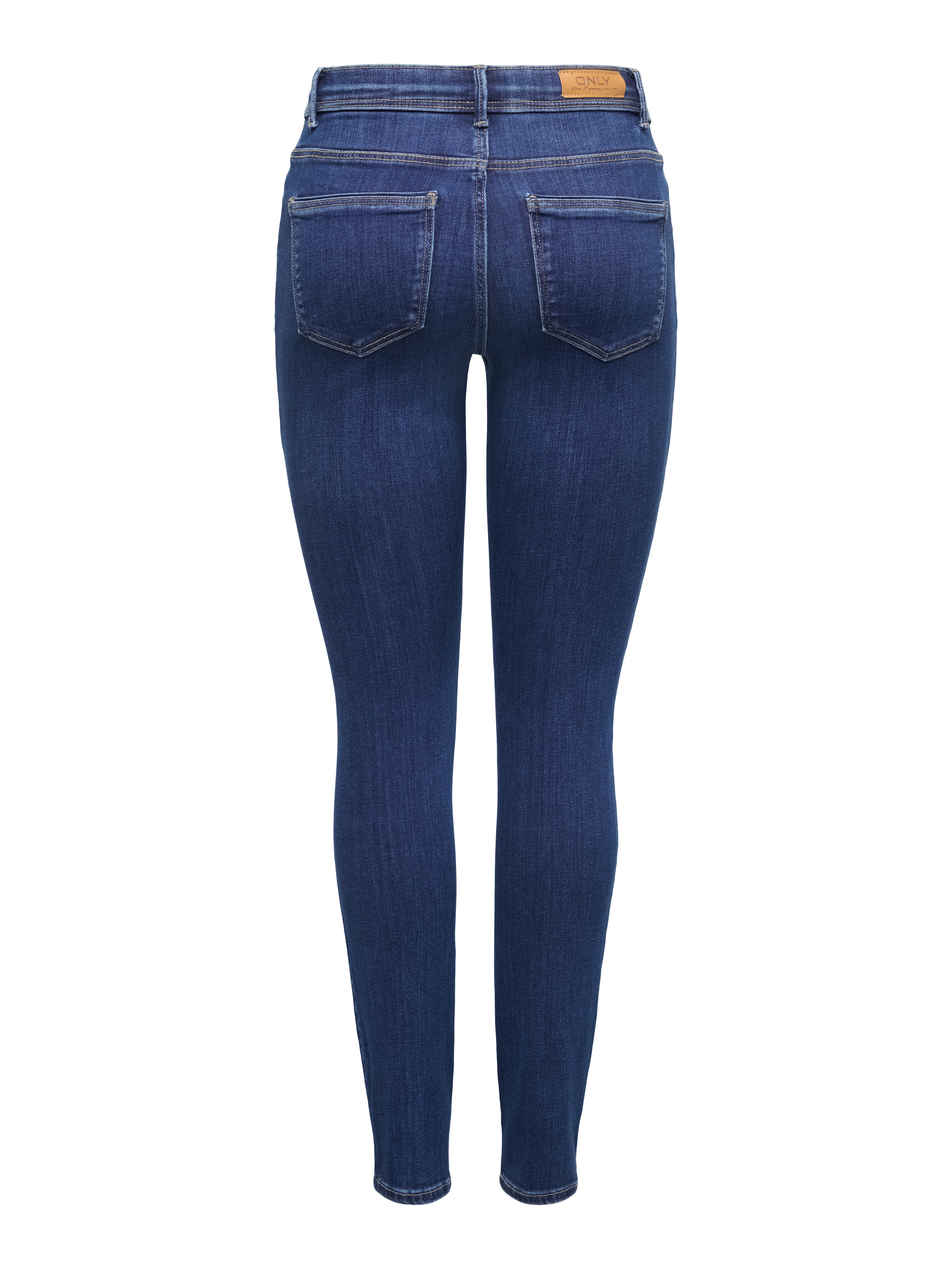 ONLY Jeans skinny »ONLLINEA MID WAIST LANK SK DNM« mélange de coton, taille moyenne, coupe skinny