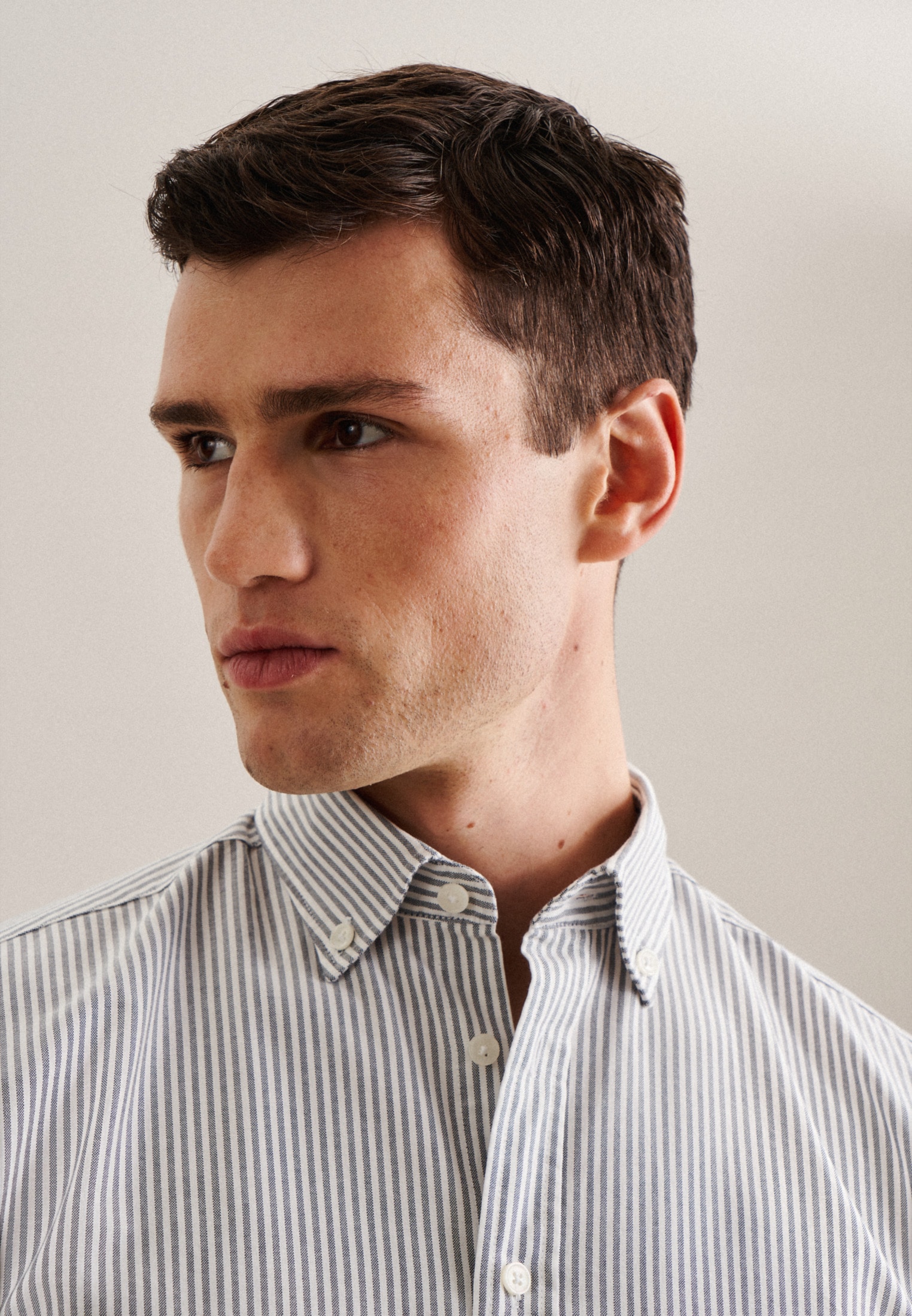 seidensticker Chemise d'affaires »Schwarze Rose« Regular 1/1 Button-Down-Kragen Streifen