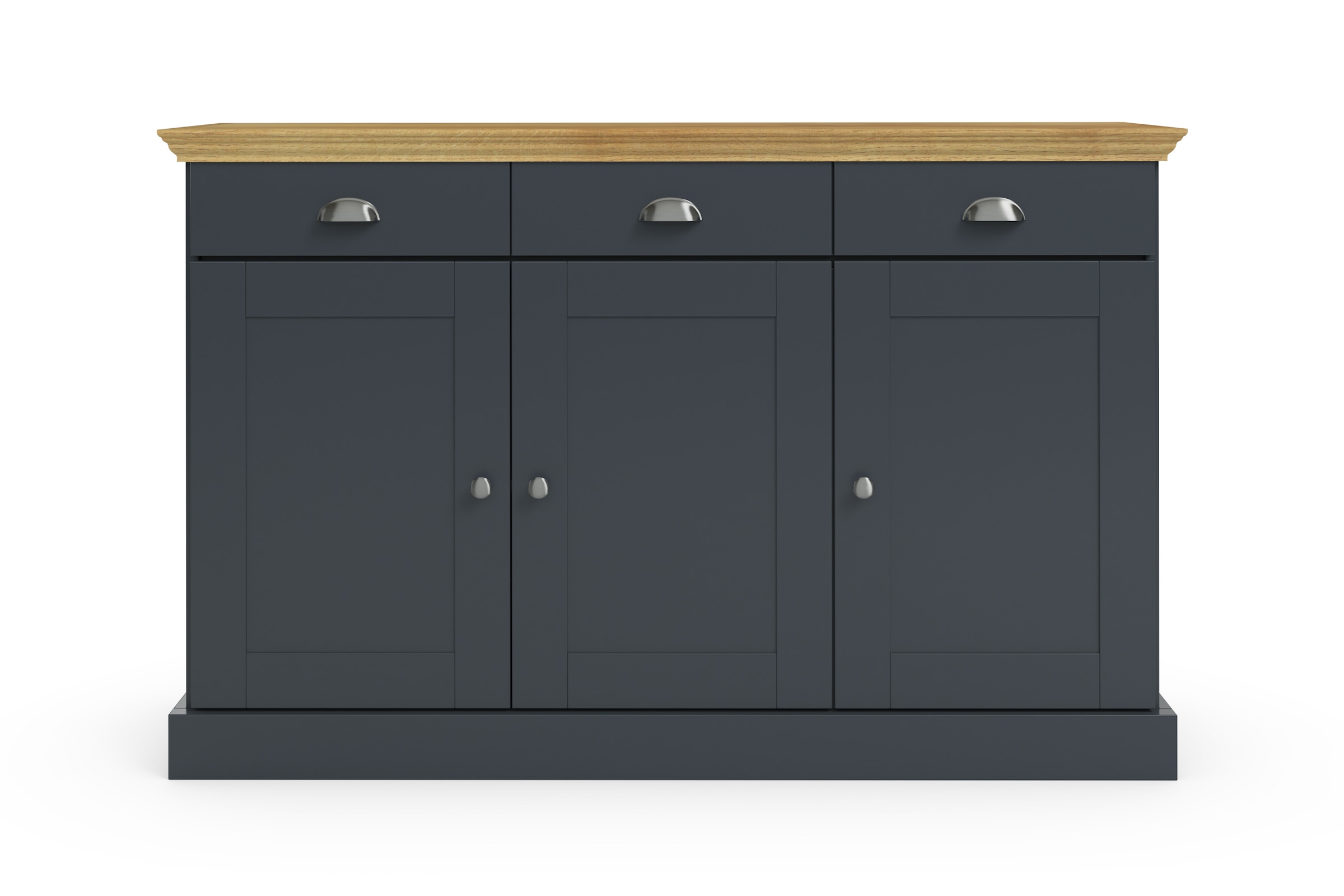 GOODproduct Buffet »Motala« Kommode, 3 Schubladen und 2 verstellbare Einlegeböden, Breite 125 cm