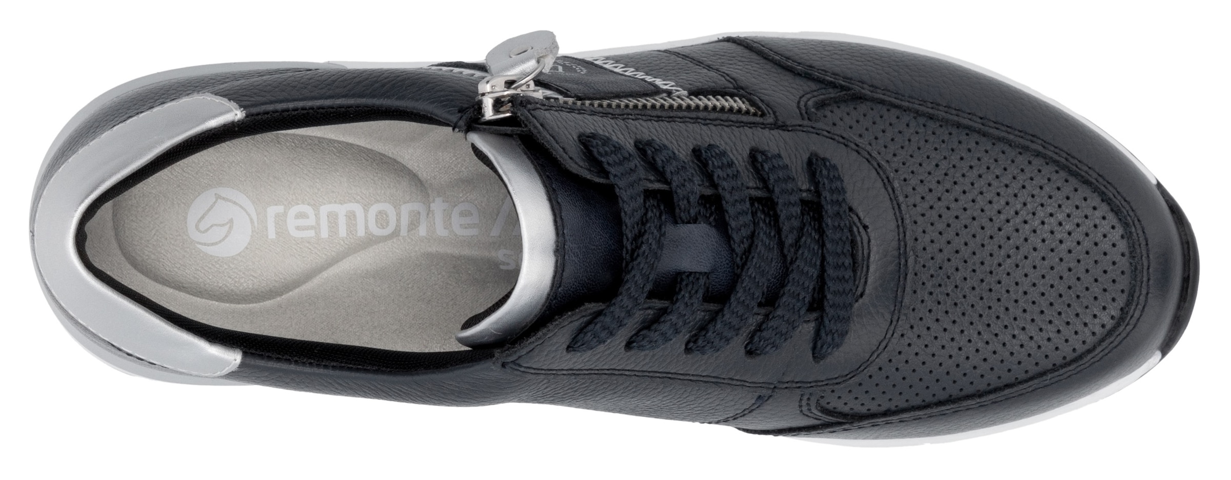 Remonte Keilsneaker  , Freizeitschuh, Halbschuh, Schnürschuh mit Metallic-Kontrastbesätzen