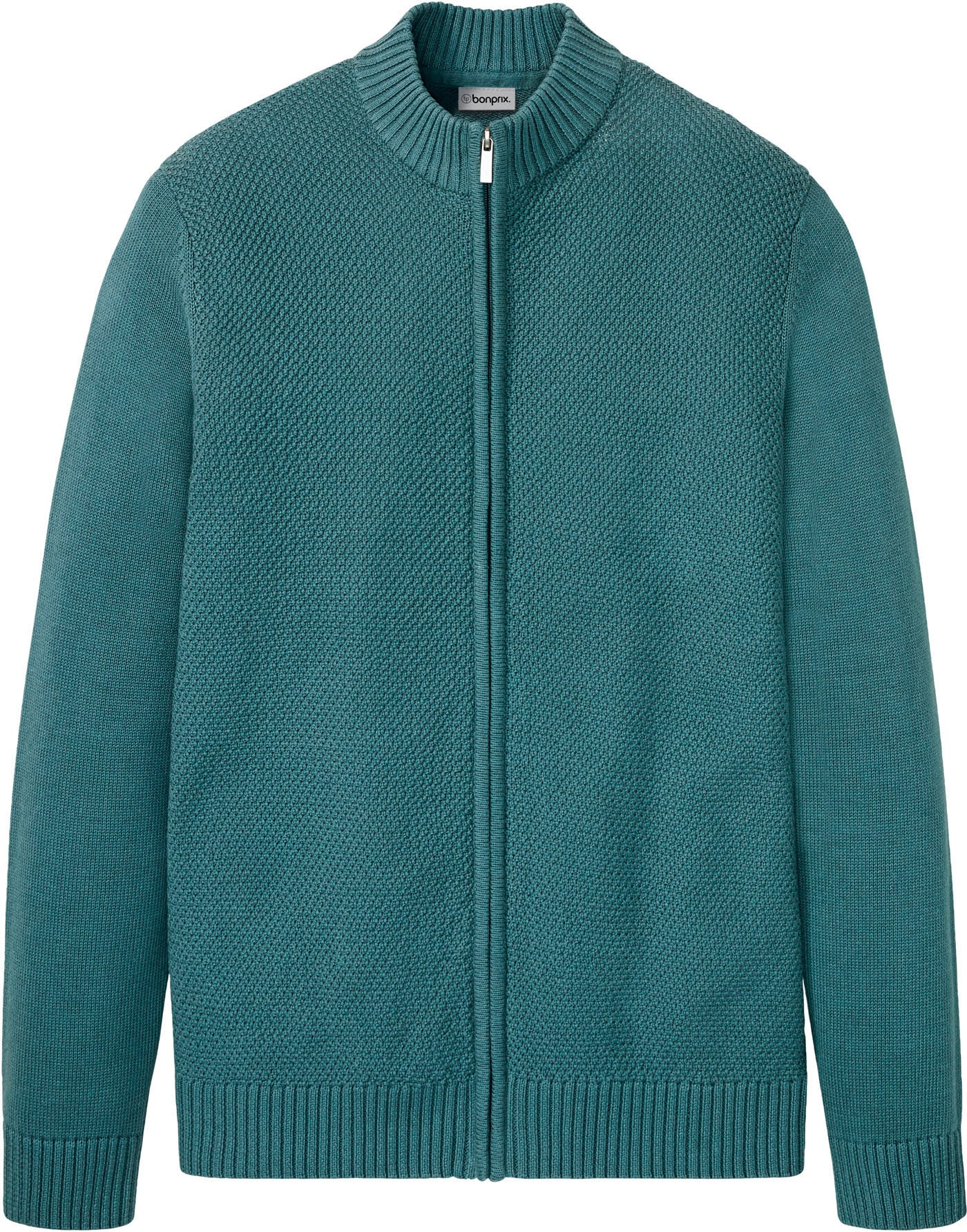 bonprix Veste en tricot »Feinstrickjacke aus reiner Baumwolle« Regular fit, Feinstrick, mit Stehkragen, aus Baumwolle