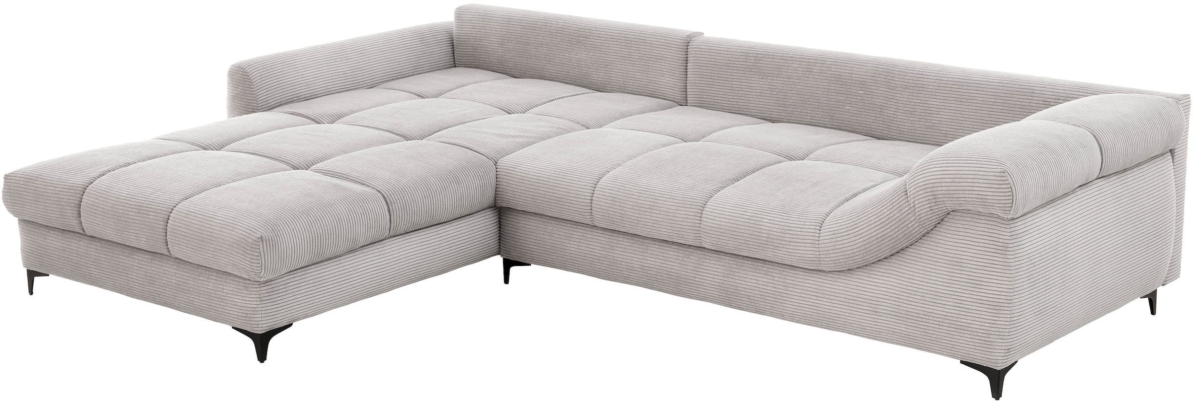 Mr. Couch Canapé d'angle »Ronaldo, L-Form, wahlweise mit Kaltschaum« mit Kaltschaum, bis 140 kg pro Sitzplatz belastbar