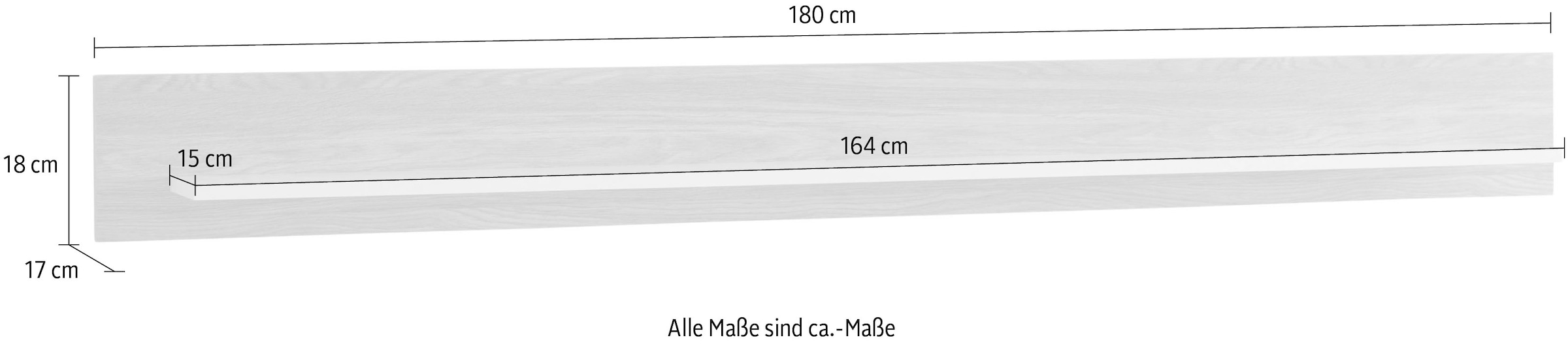 GOODproduct Tableau mural »Brest, Wandregal im Landhausstil, Hängeregal mit Ablagefläche« polyvalent, intemporel, 180 cm de large
