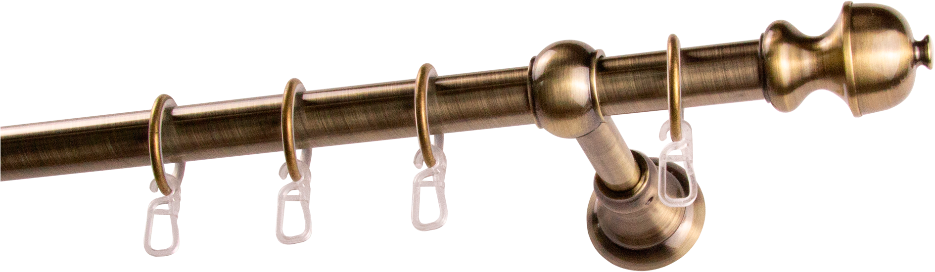 GARESA Gardinenstange »ANDREA« Ø 20 mm 1 läufig-läufig Wunschmasslänge Vorhanggarnitur, verlängerbar, Endknopf Profil klein, mit Ringen