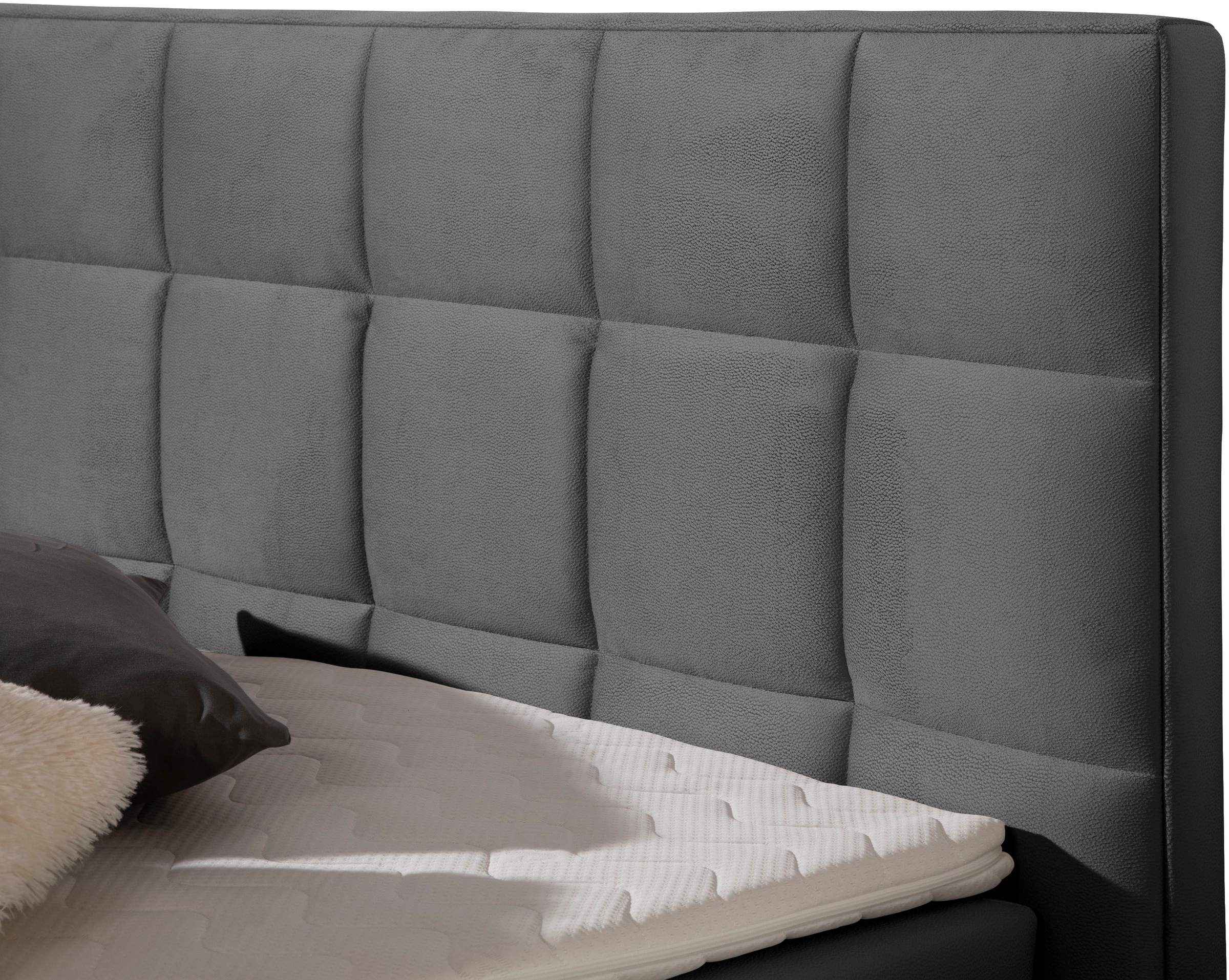 Home affaire Lit boxspring »Loomis« inkl. Topper, wahlweise in H2, H3 oder H4 erhältlich