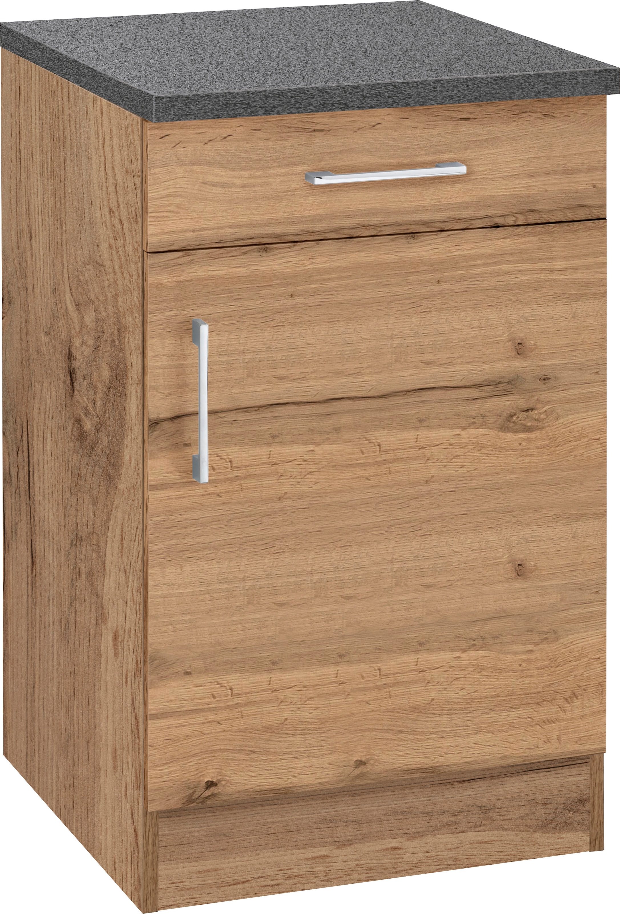 KOCHSTATION Armoire basse »KS-Colmar« 50 cm, avec poignée en métal, pour beaucoup de rangement