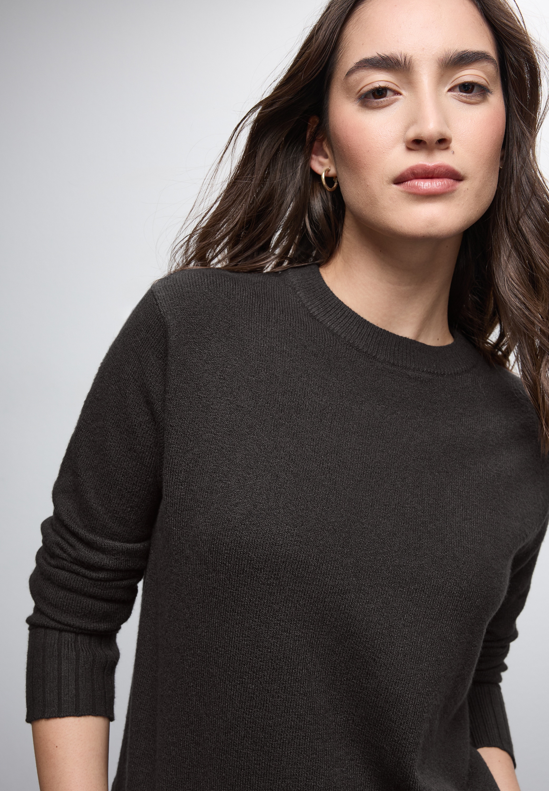 STREET ONE Pull à col rond , mit Rippbündchen
