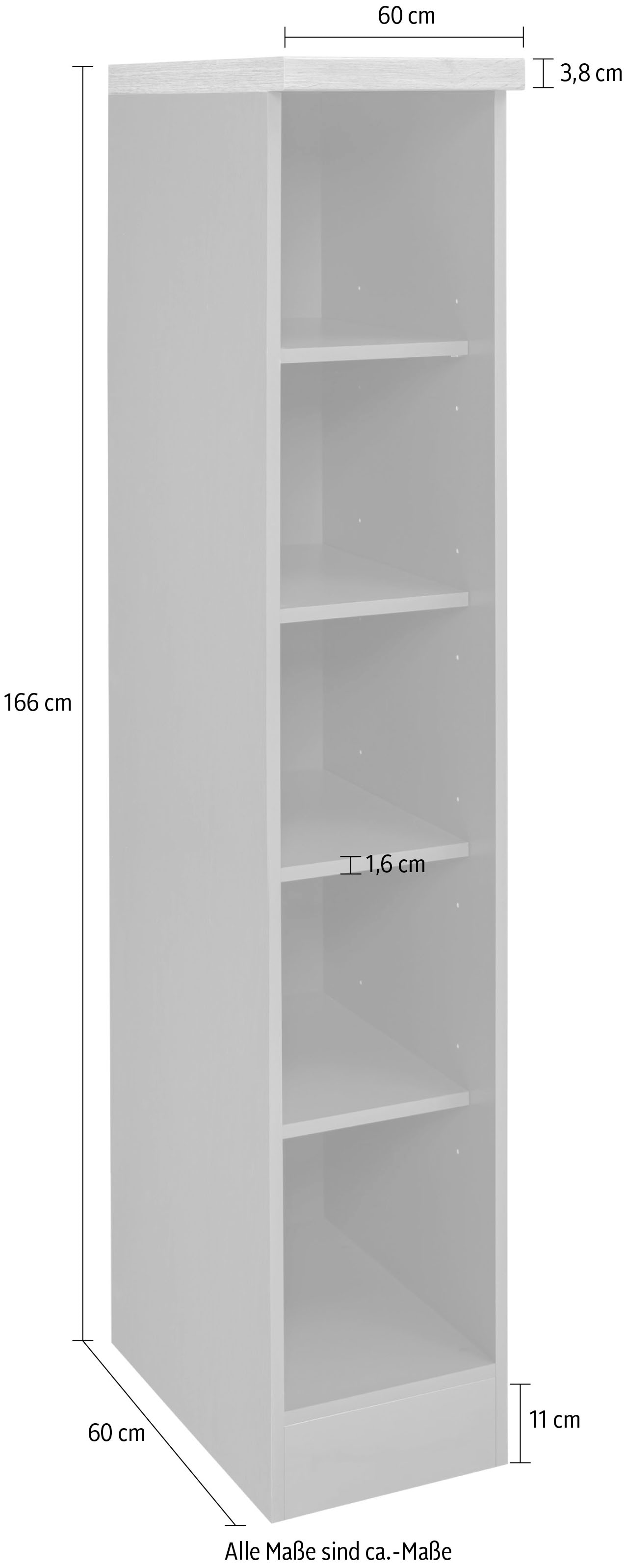 KOCHSTATION Étagère sur pied »KS-Bruneck« largeur 30 cm