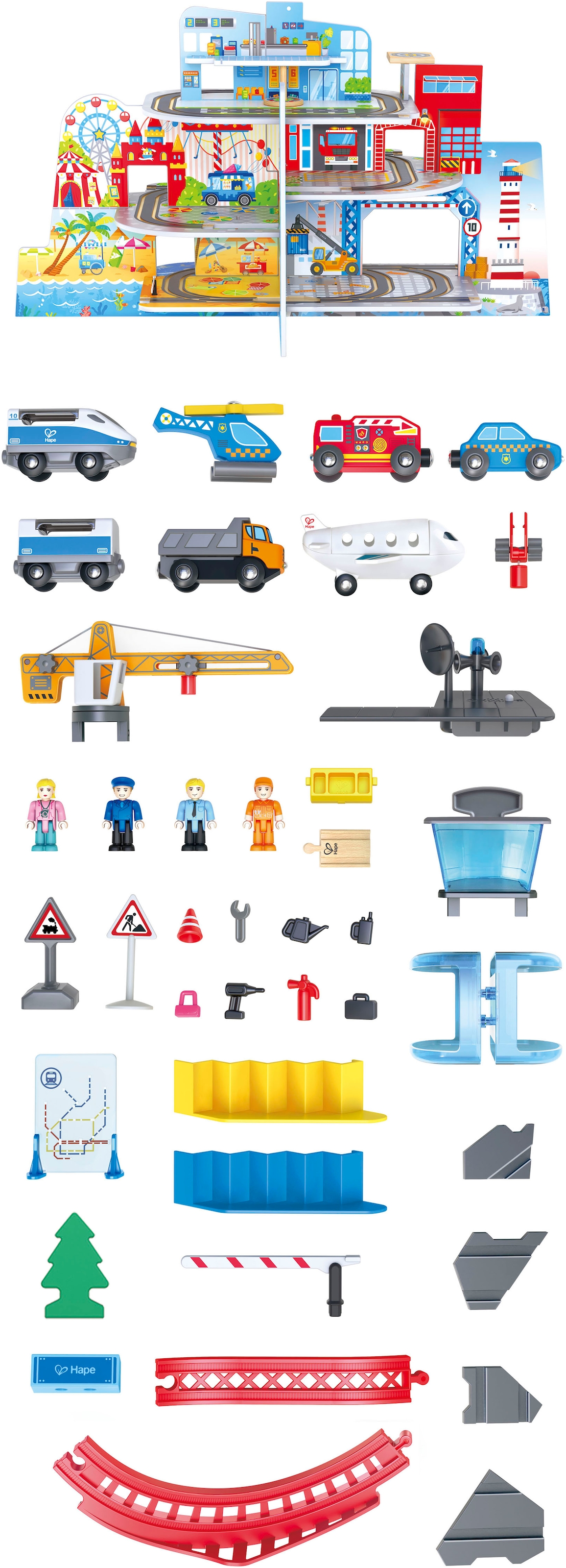 Hape Spielzeug-Eisenbahn »Mega City Eisenbahn«