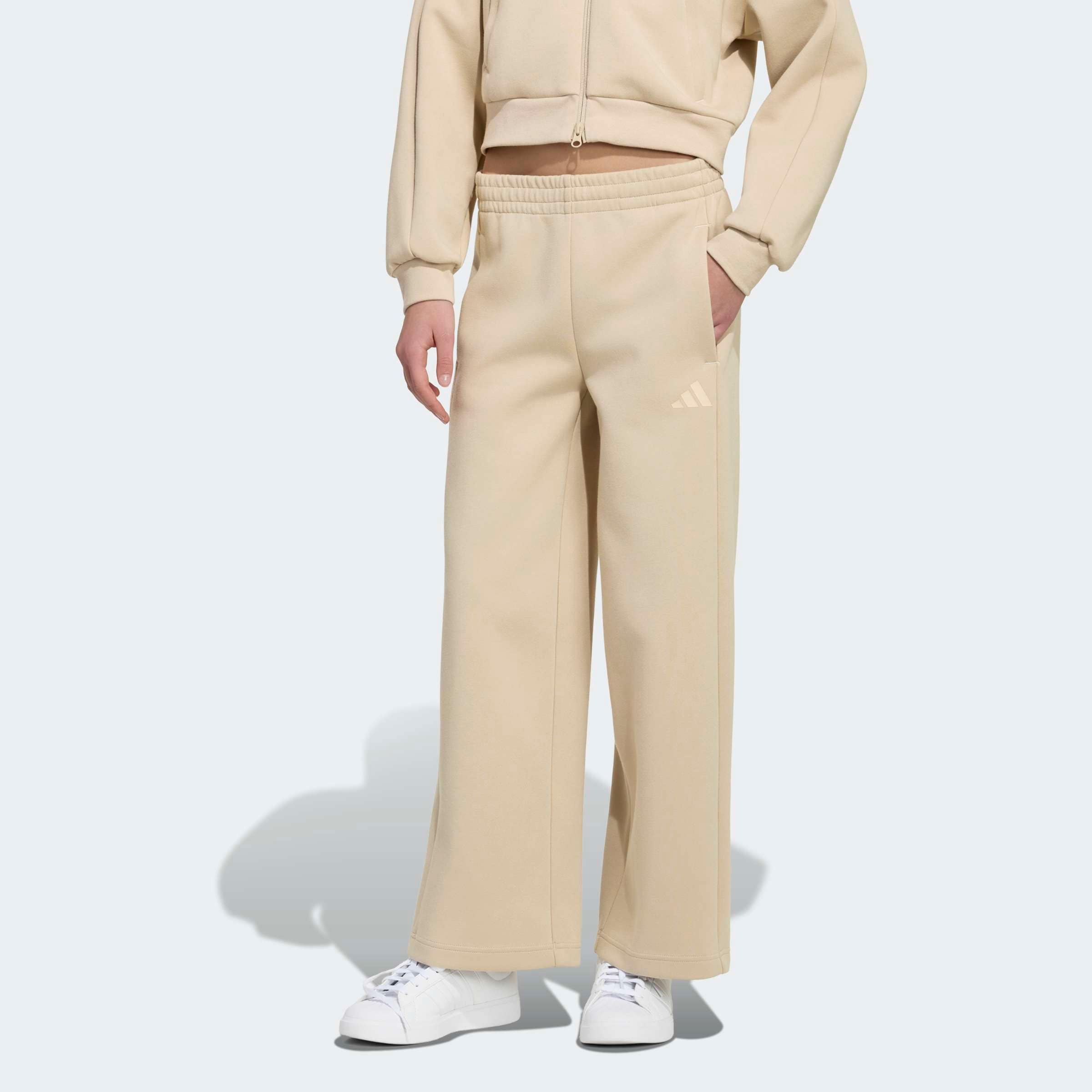adidas Sportswear Pantalon de sport »FUTURE ICONS 3-STREIFEN MIT WEITEM BEIN«  pour enfants, en polyester et coton
