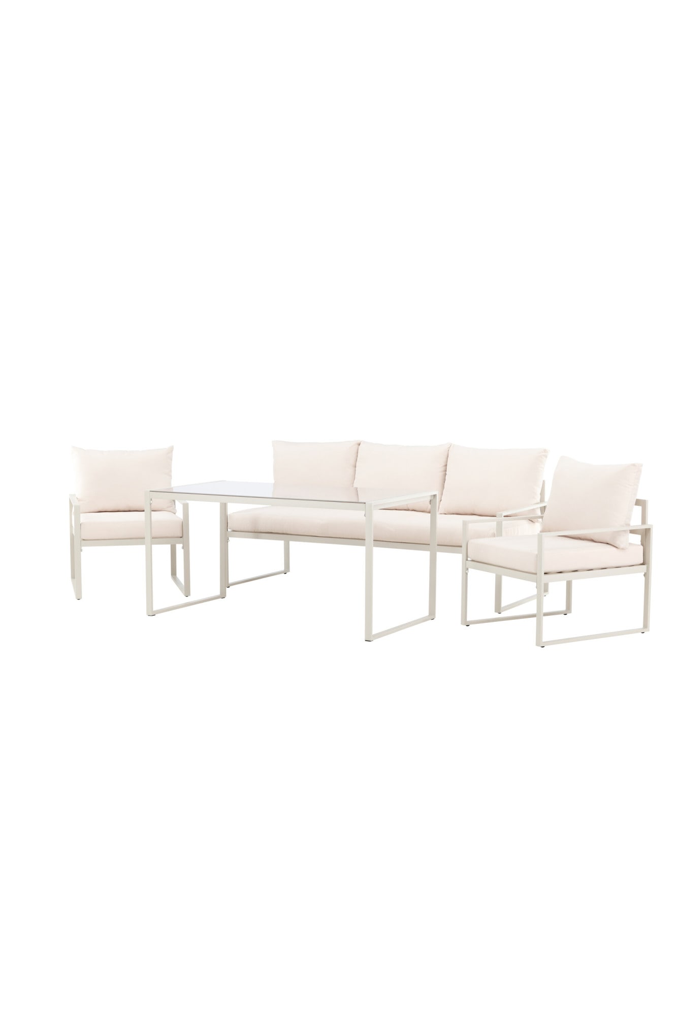 Venture Home Gartenlounge-Set »Catania, grosszügiges Outdoor-Set für hohen Sitzkomfort« 4 tlg. Loungemöbel mit Stoffbezug, angenehm, weich
