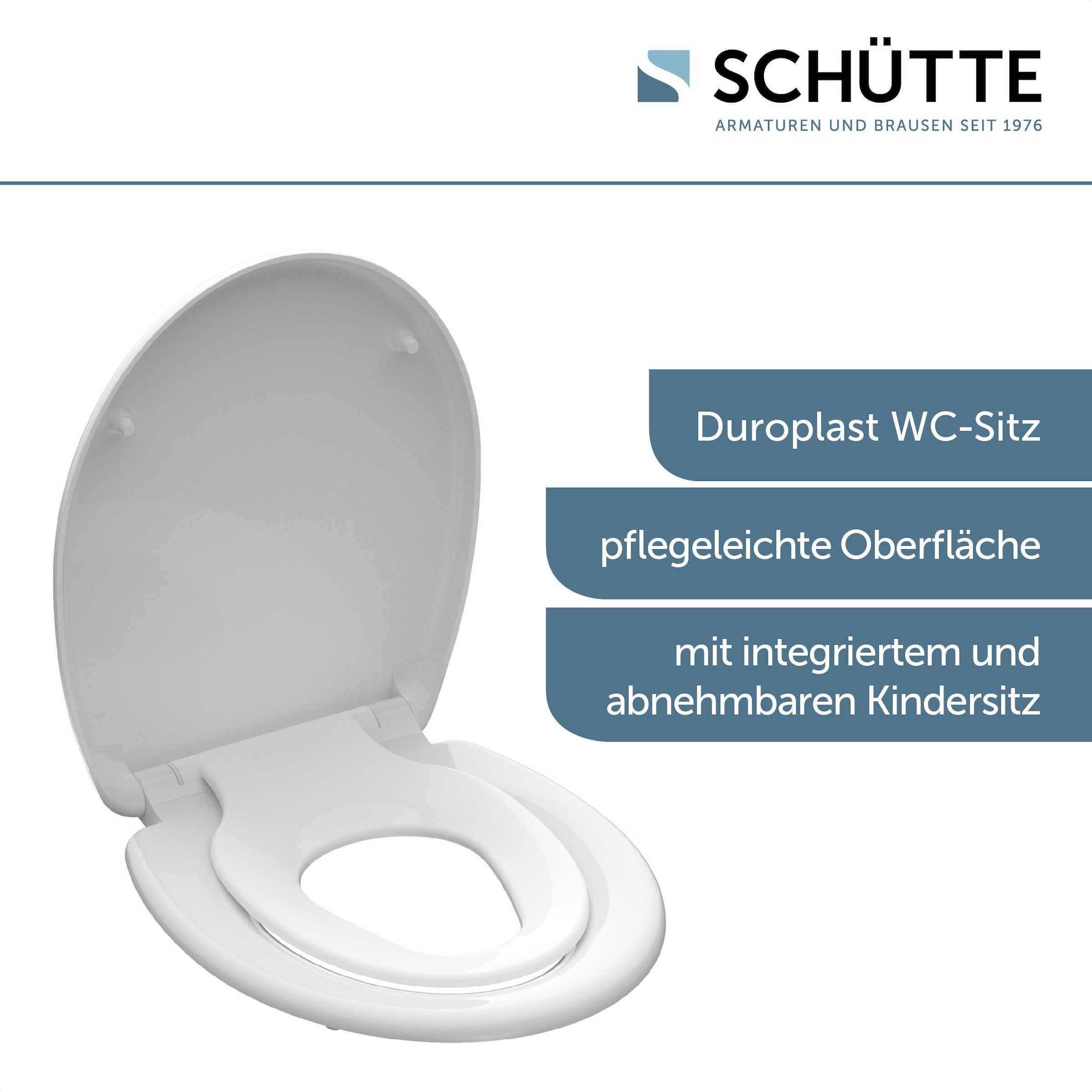 Schütte WC-Sitz »FAMILY WHITE« Duroplast, Absenkautomatik, Schnellverschluss, abnehmbarer Kindersitz