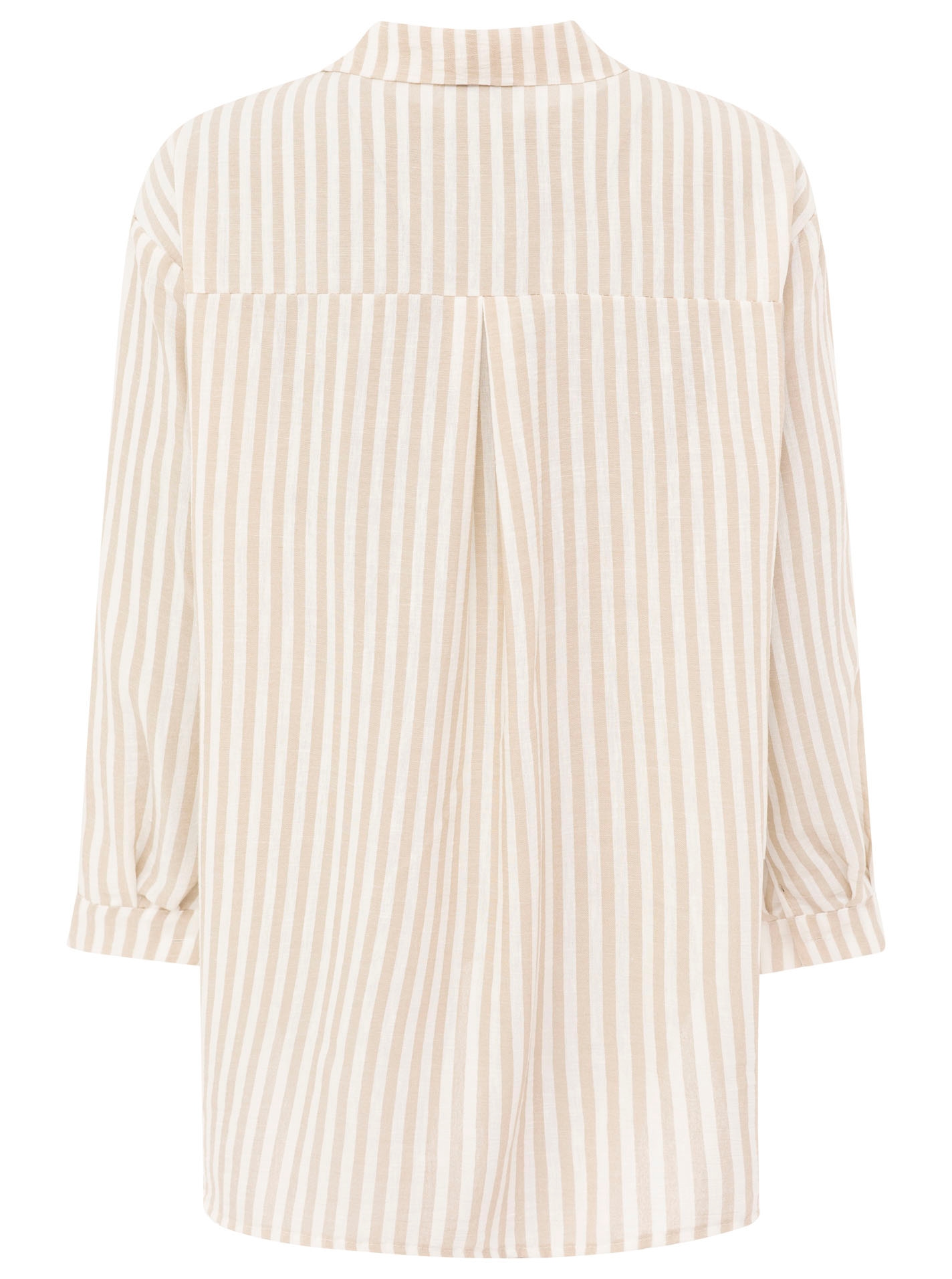 Zwillingsherz Blouse chemise »"Rock n' Roll Patches"« rayé, coupe longue, patchs teddy remarquables, patte de boutonnage