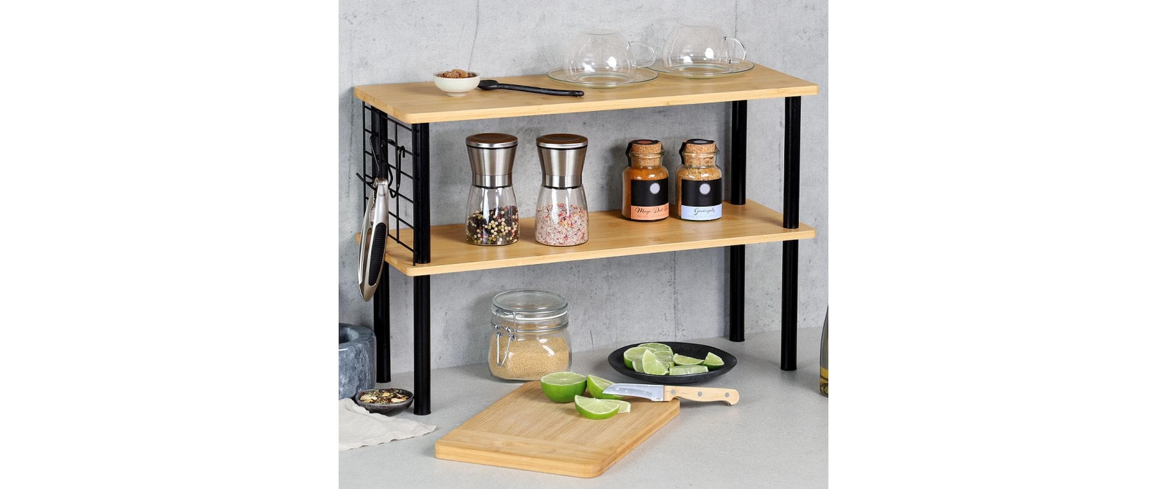 KESPER® Étagère de cuisine »mit 2 Ebenen, FSC« 1 cuis tlg.