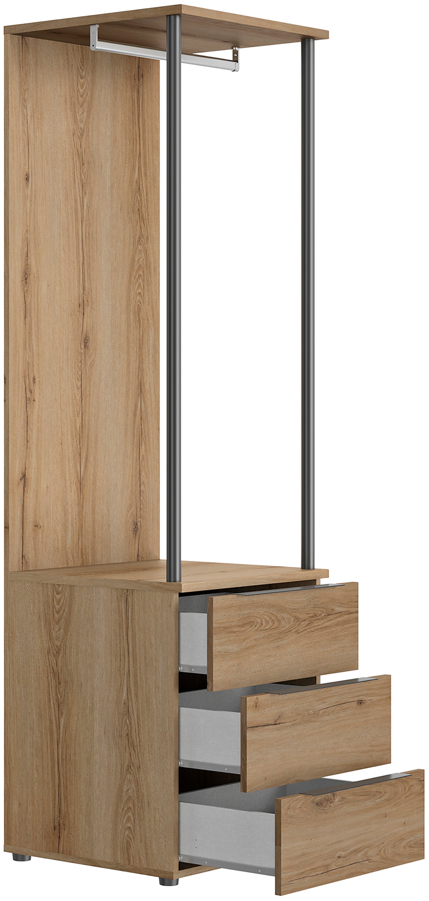 Gami Schrankmodule Multifunktional, grosszügig mit wahlweise Kleiderschrank oder Regalen