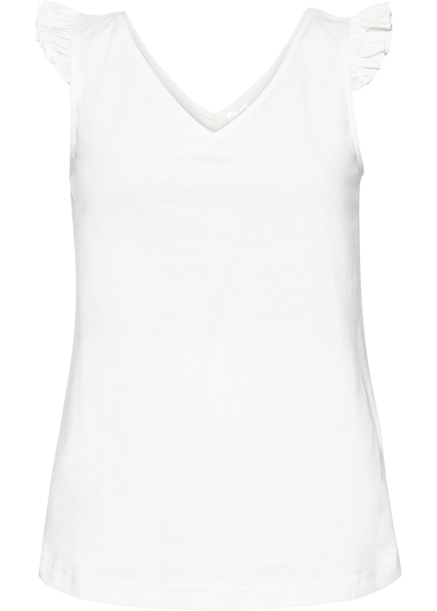 bonprix Haut de chemise lockerer loose fit, mit süsser Rüsche, aus Baumwolle