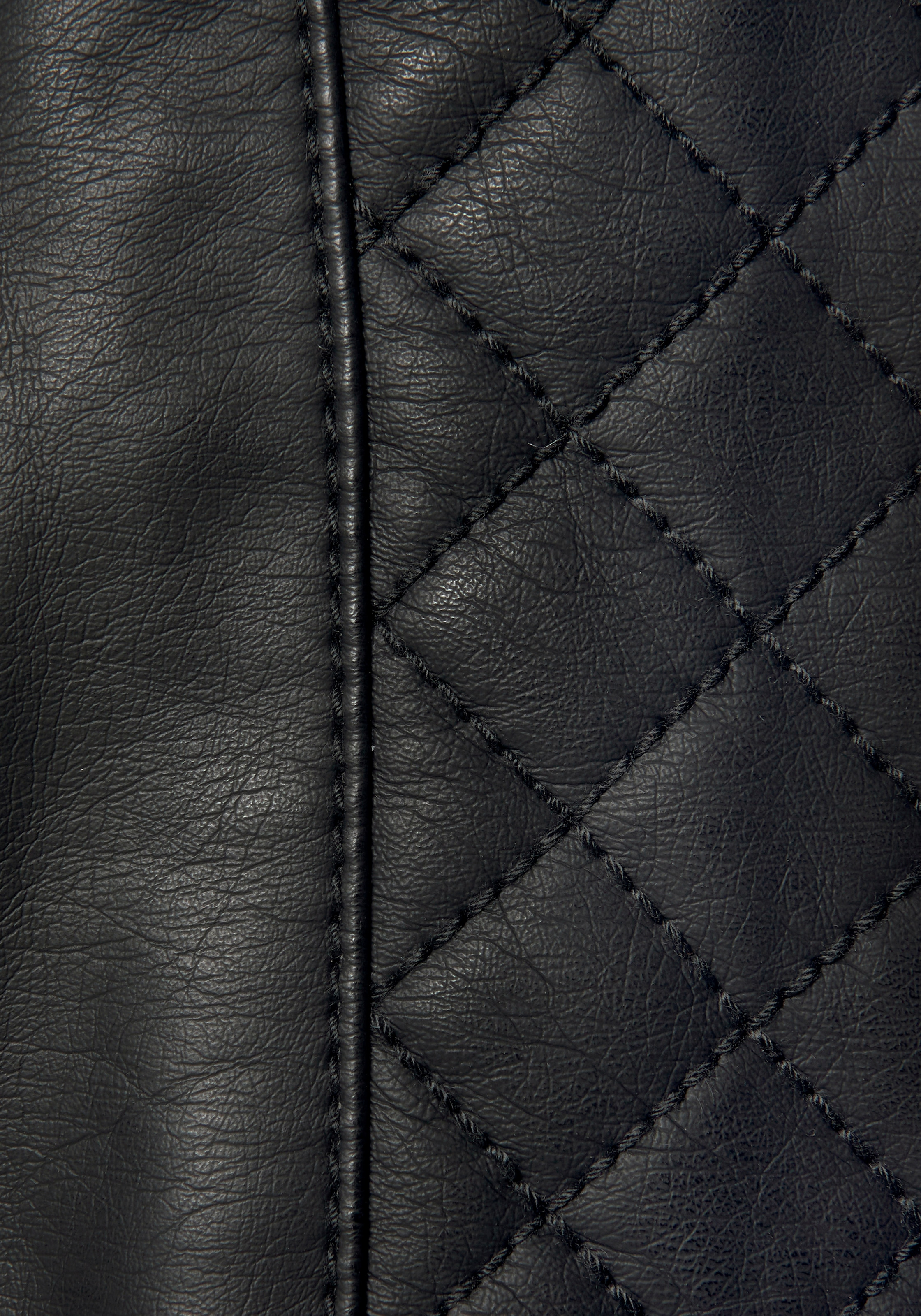 LASCANA Veste en imitation cuir mit Bikerdetails, kurze Bikerjacke, figurbetont