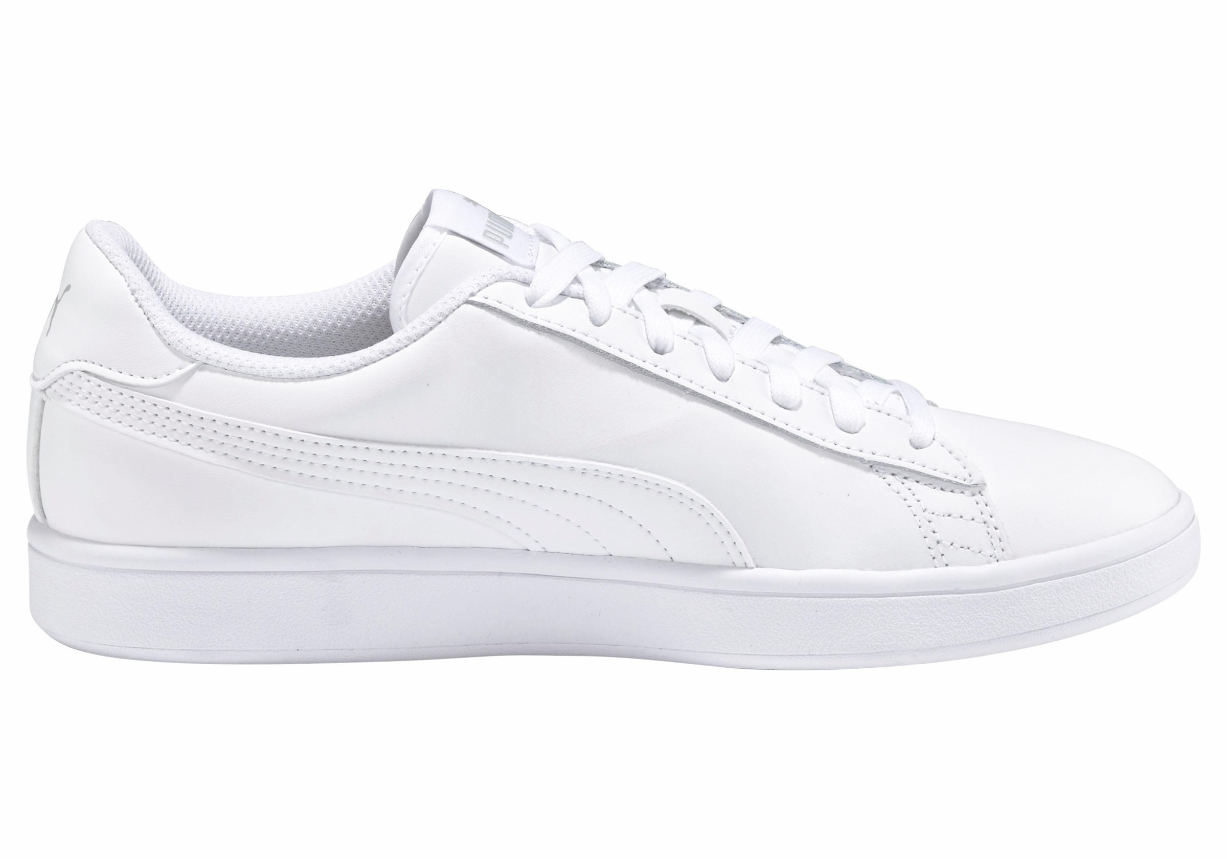 PUMA Sneaker »SMASH V2 L«  atmungsaktives Obermaterial aus Leder und Synthetik, Schnürung