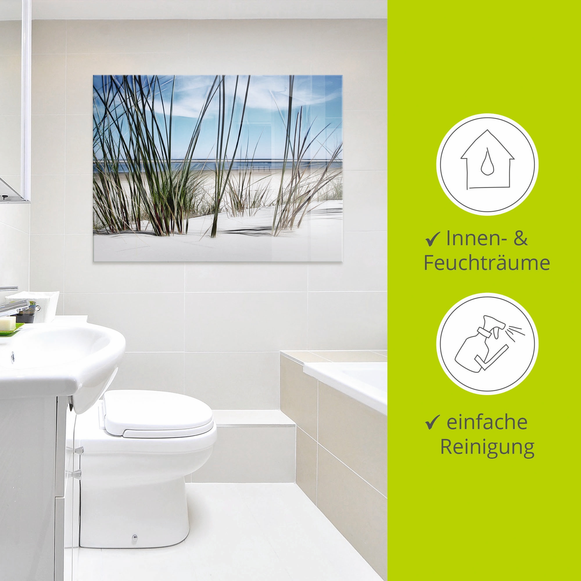 Artland Glasbild »Düne« Strand 1 Stk. tlg. in verschiedenen Grössen