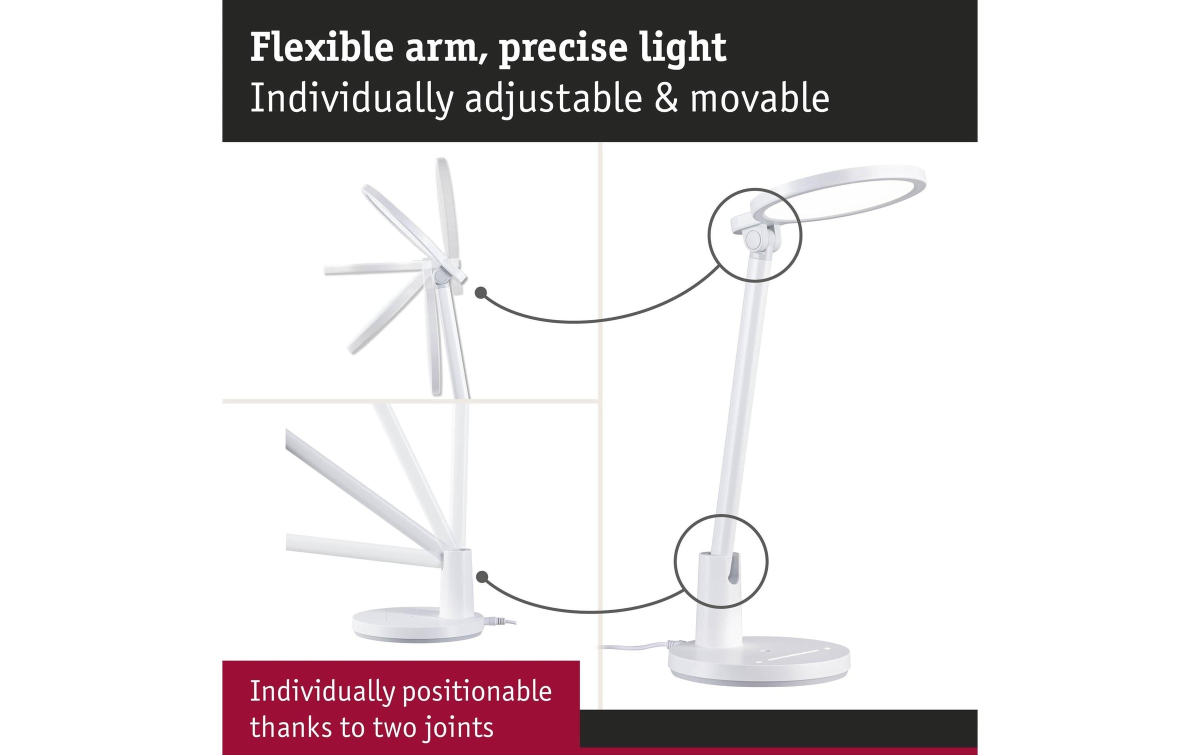 Paulmann LED Schreibtischlampe »Paulmann Schreibtischleuchte Schreibtischleuchte« LED-Modul warmweiss