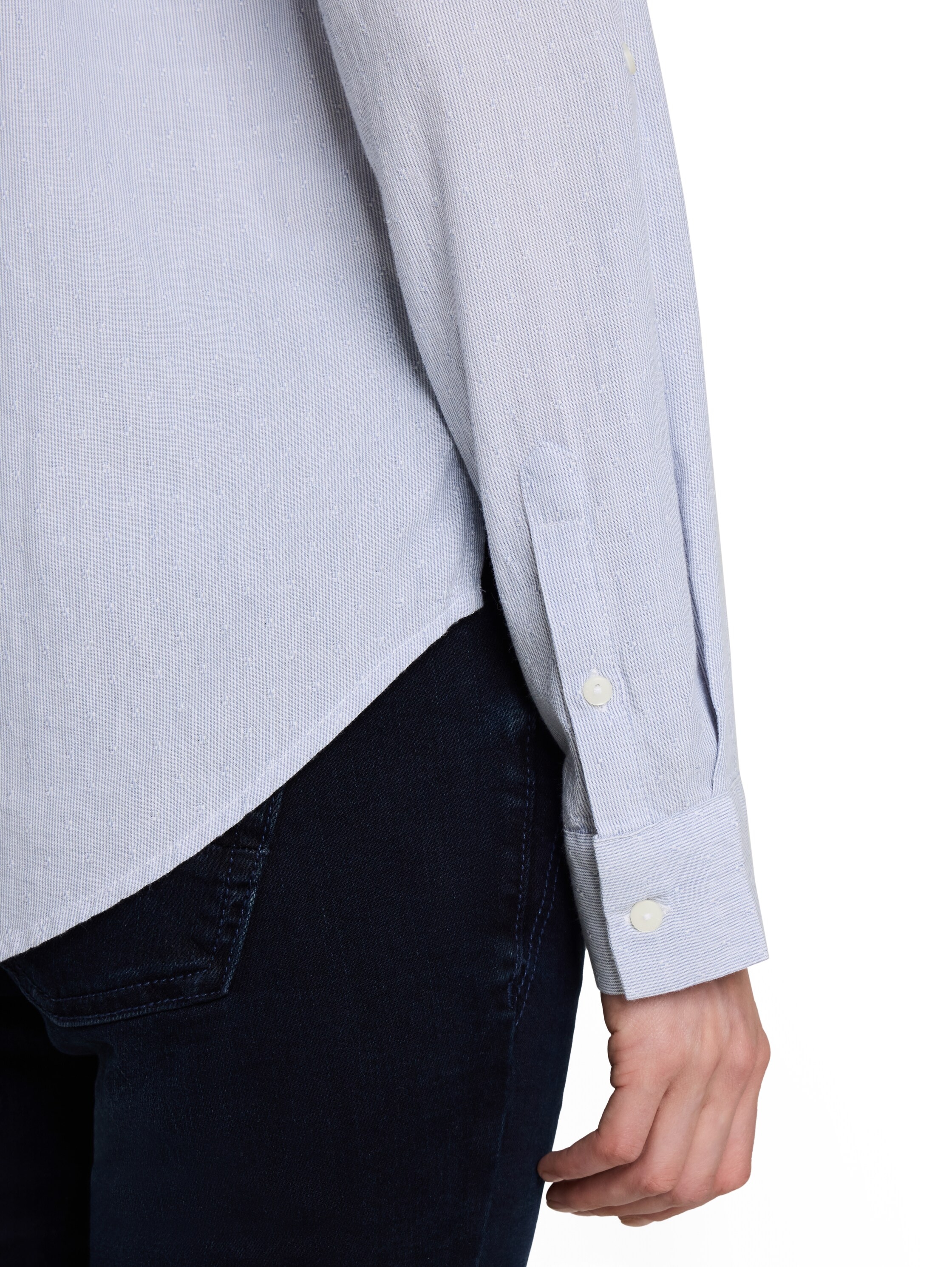 TOM TAILOR Blouse à manches longues »Regular« avec broderies fines et col de chemise