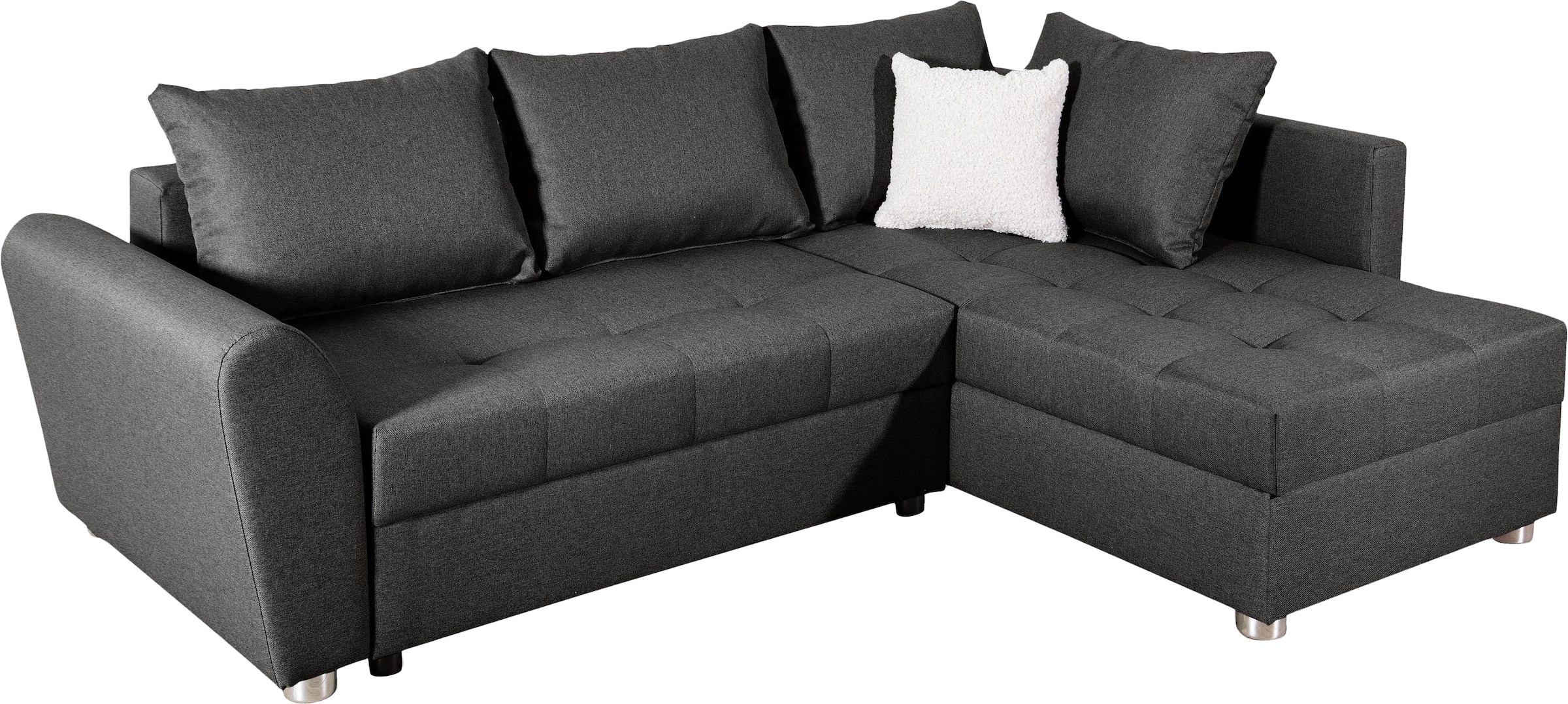 COLLECTION AB Ecksofa »Jana L-Form« inkl. Bettfunktion,Bettkasten und Bonnelfederkern