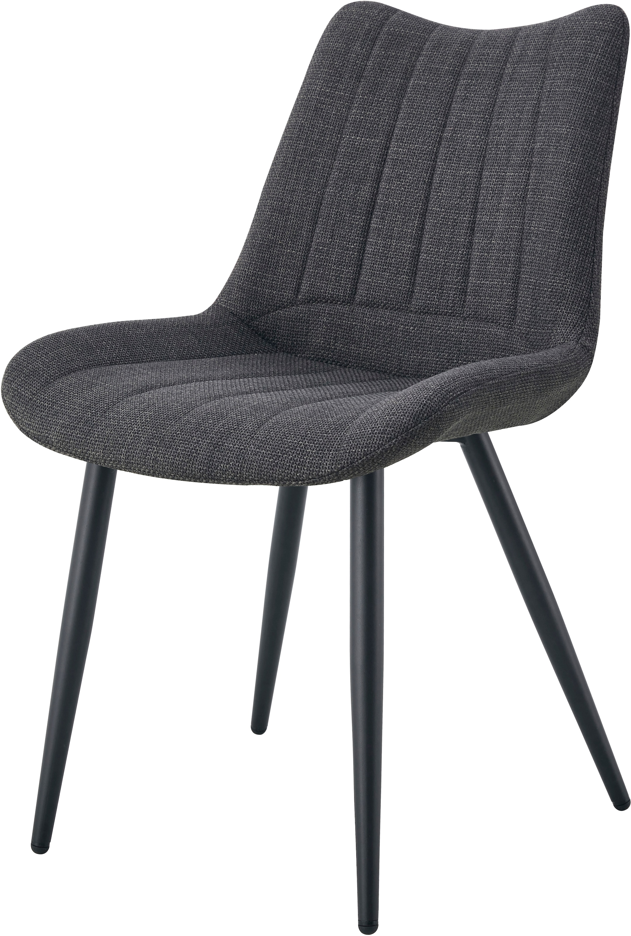 Home affaire Chaise de salle à manger »DAWSON, 2er Set, mit Metallgestell in matt schwarz« (Set) 2 cuisin verschiedenen Farben, Belsatbarkeit pro Stuhl 120 kg, mit Griffloch