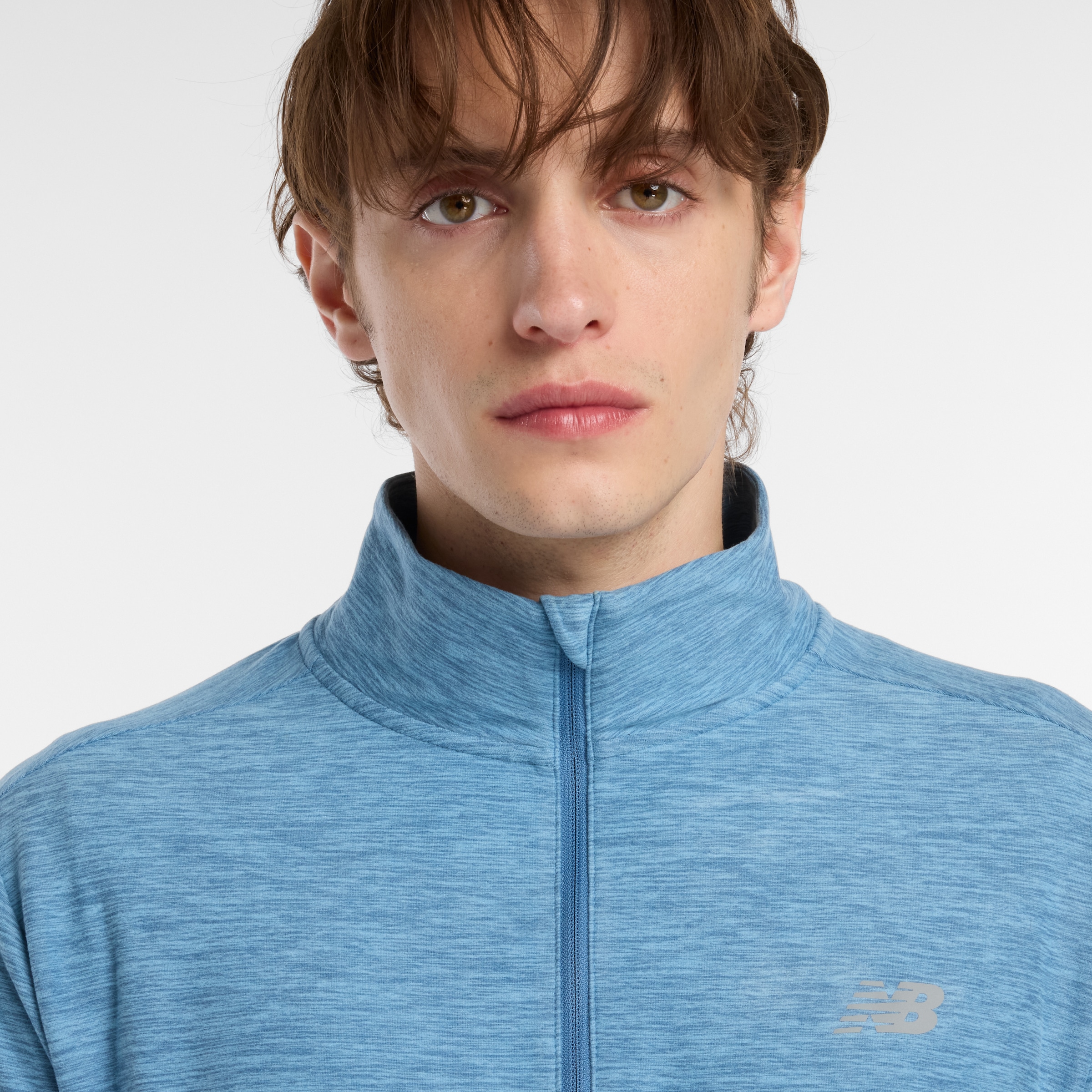 New Balance Laufshirt »Space Dye 1/4 Zip« mit Label