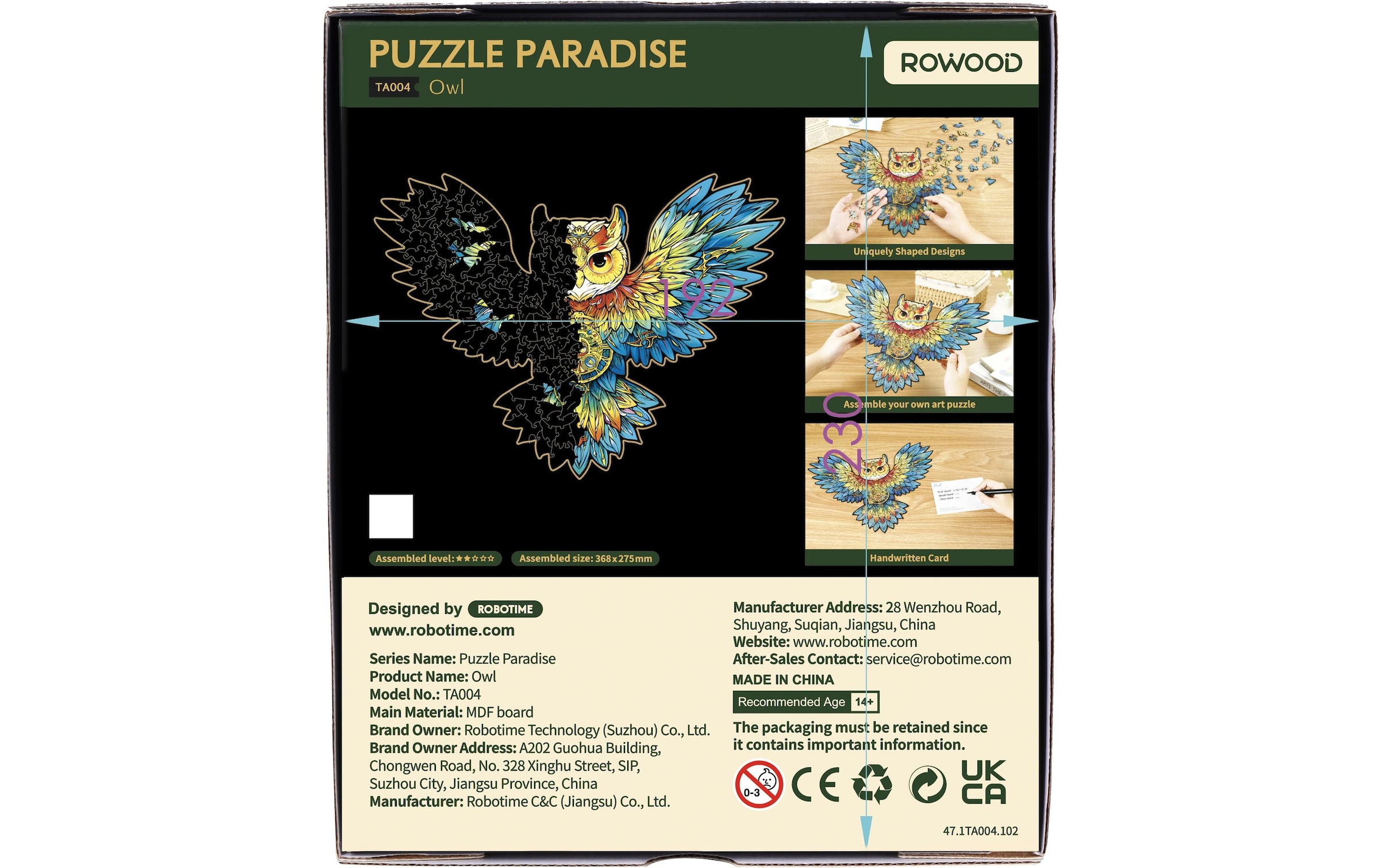   Puzzle 3D »RoboTime Eule«