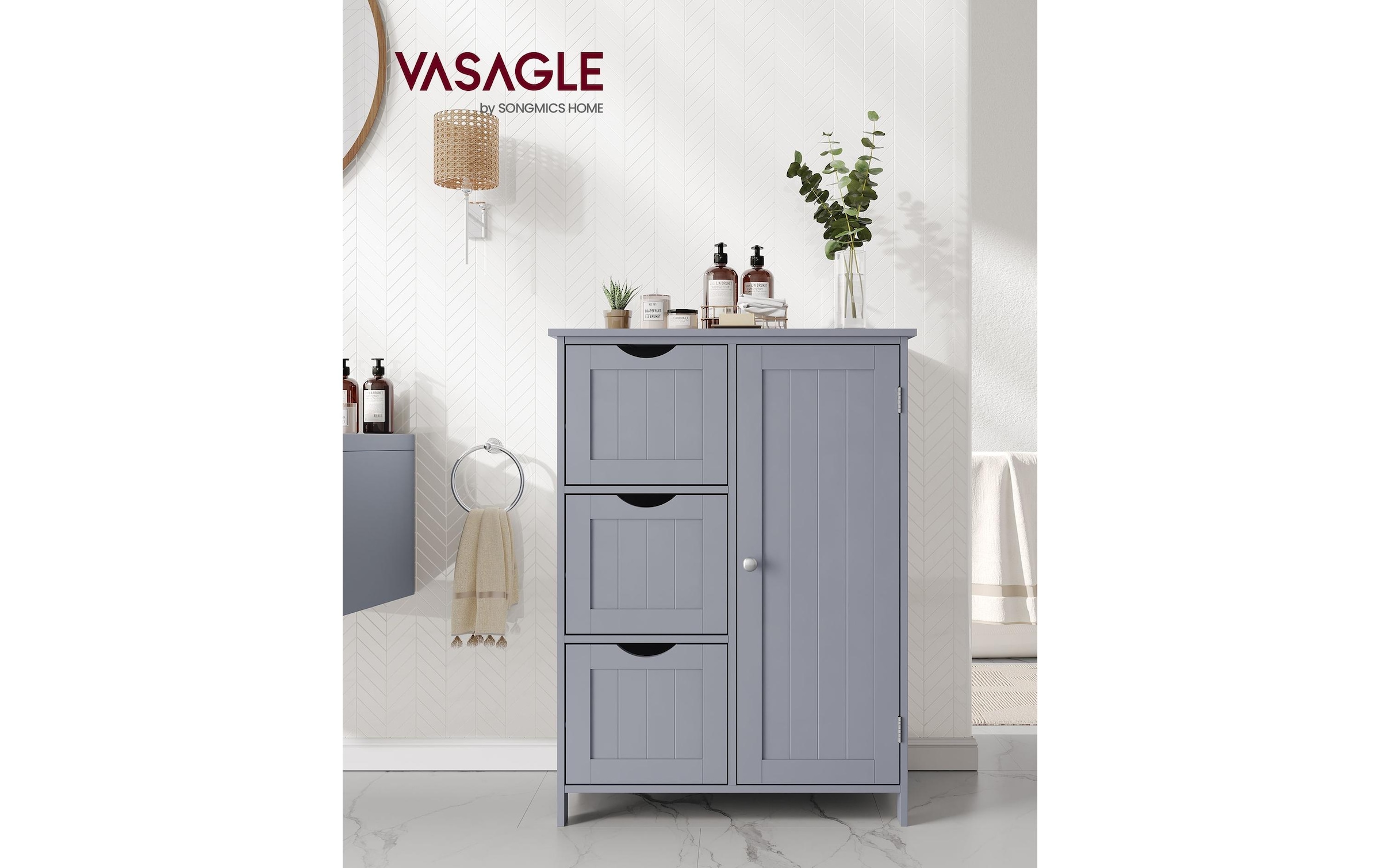 VASAGLE Kommode »in Landhausstil 60 x 80 cm«