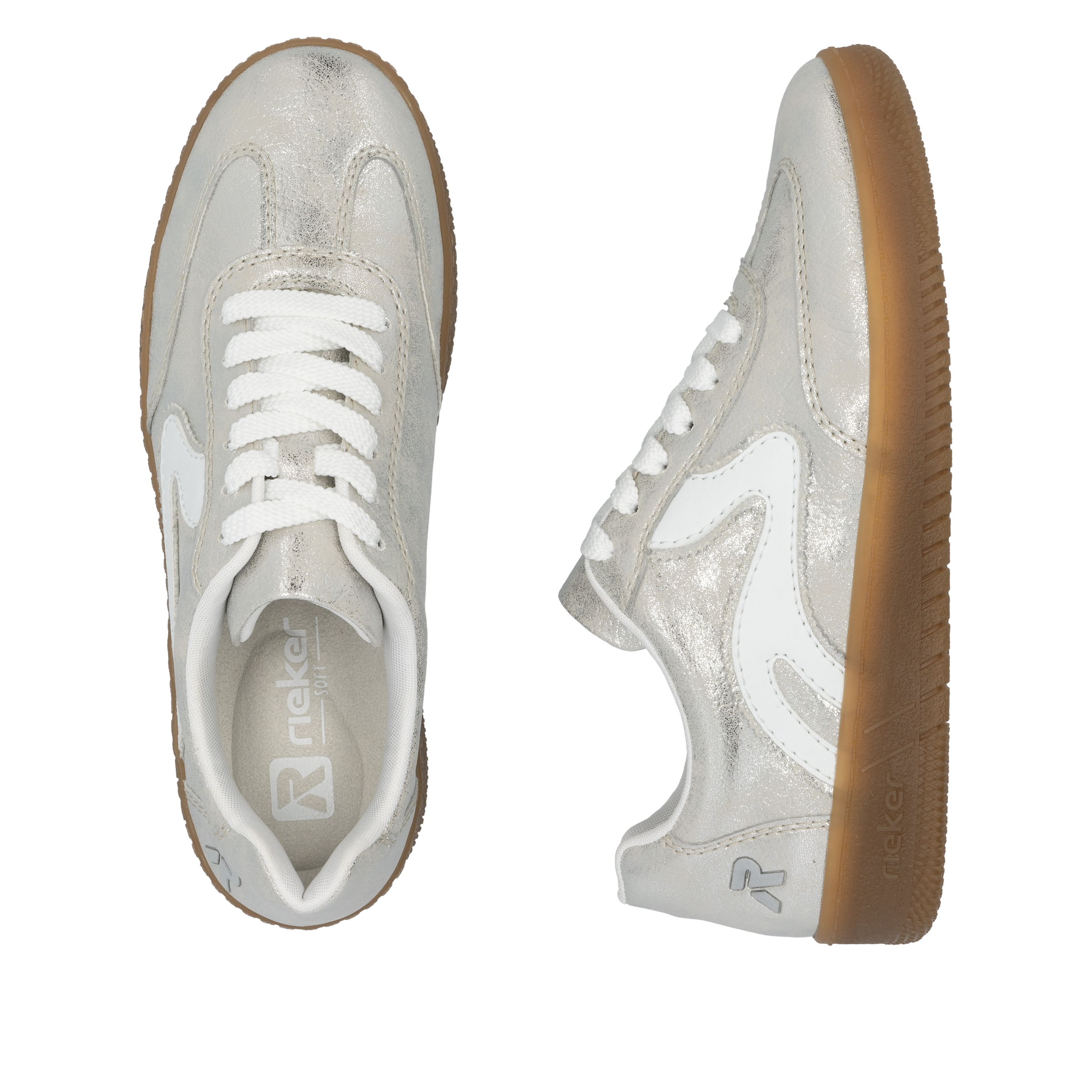 RIEKER Sport Plateausneaker  , Freizeitschuh, Halbschuh, Schnürschuh in veganer Verarbeitung