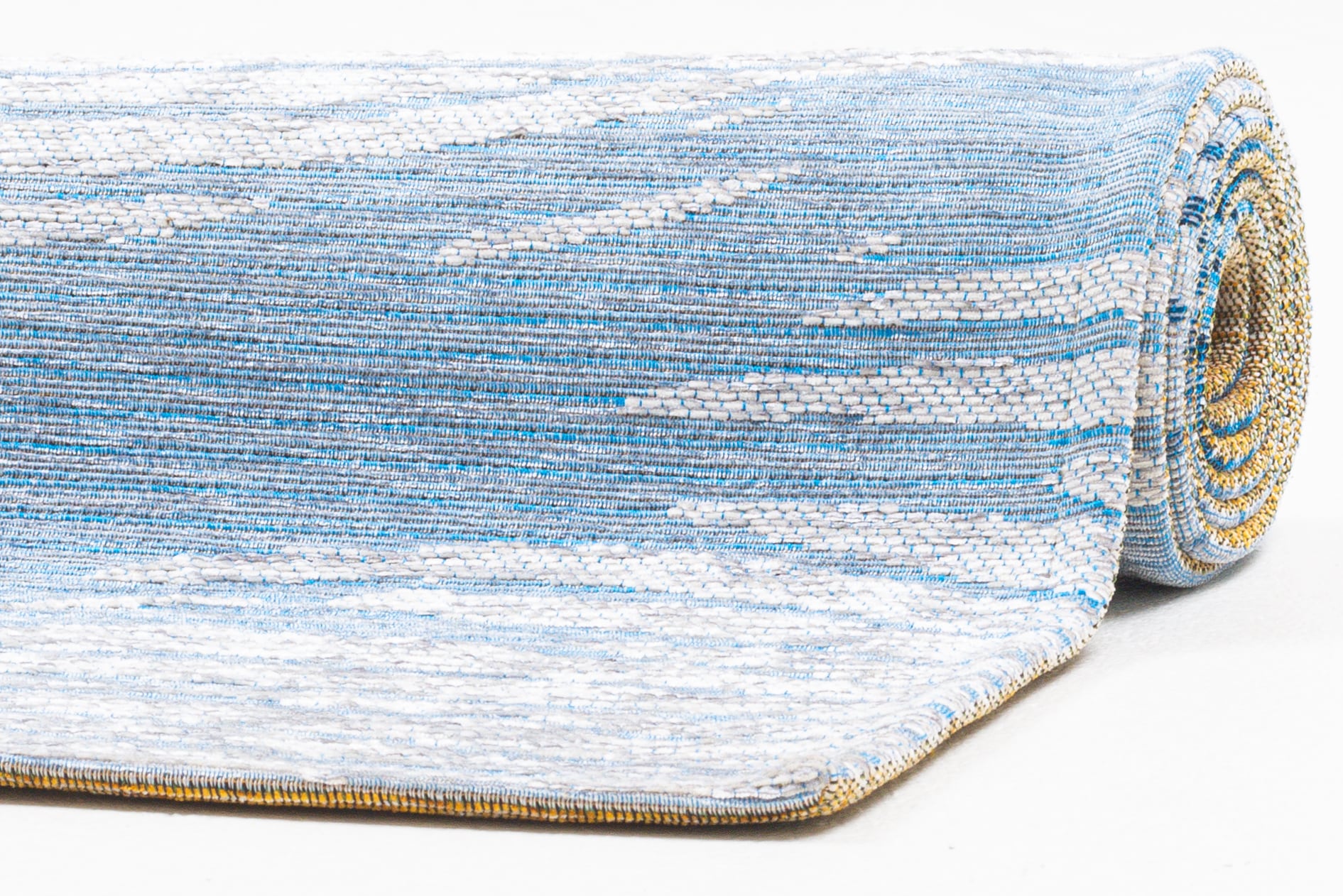 Sansibar Tapis »Keitum 007« Rectangulaire 3 mm Höhe tissu plat, design moderne à vagues & sabres croisés