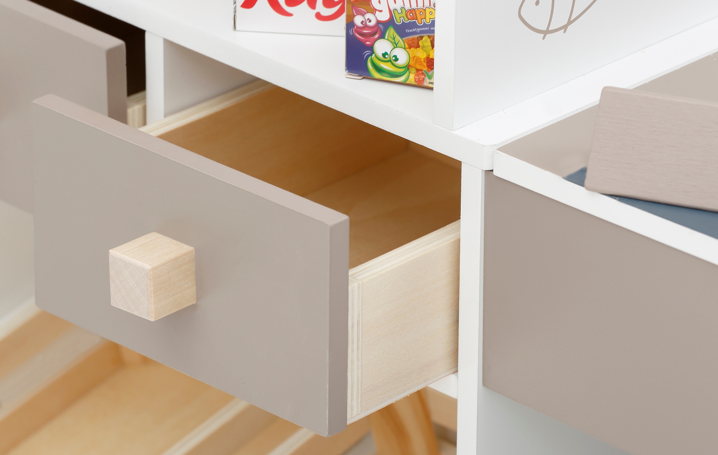 Tanner Kaufladen »Supermarkt aus Holz« inkl. Markenminiatur-Faltschachteln; FSC® - schützt Wald