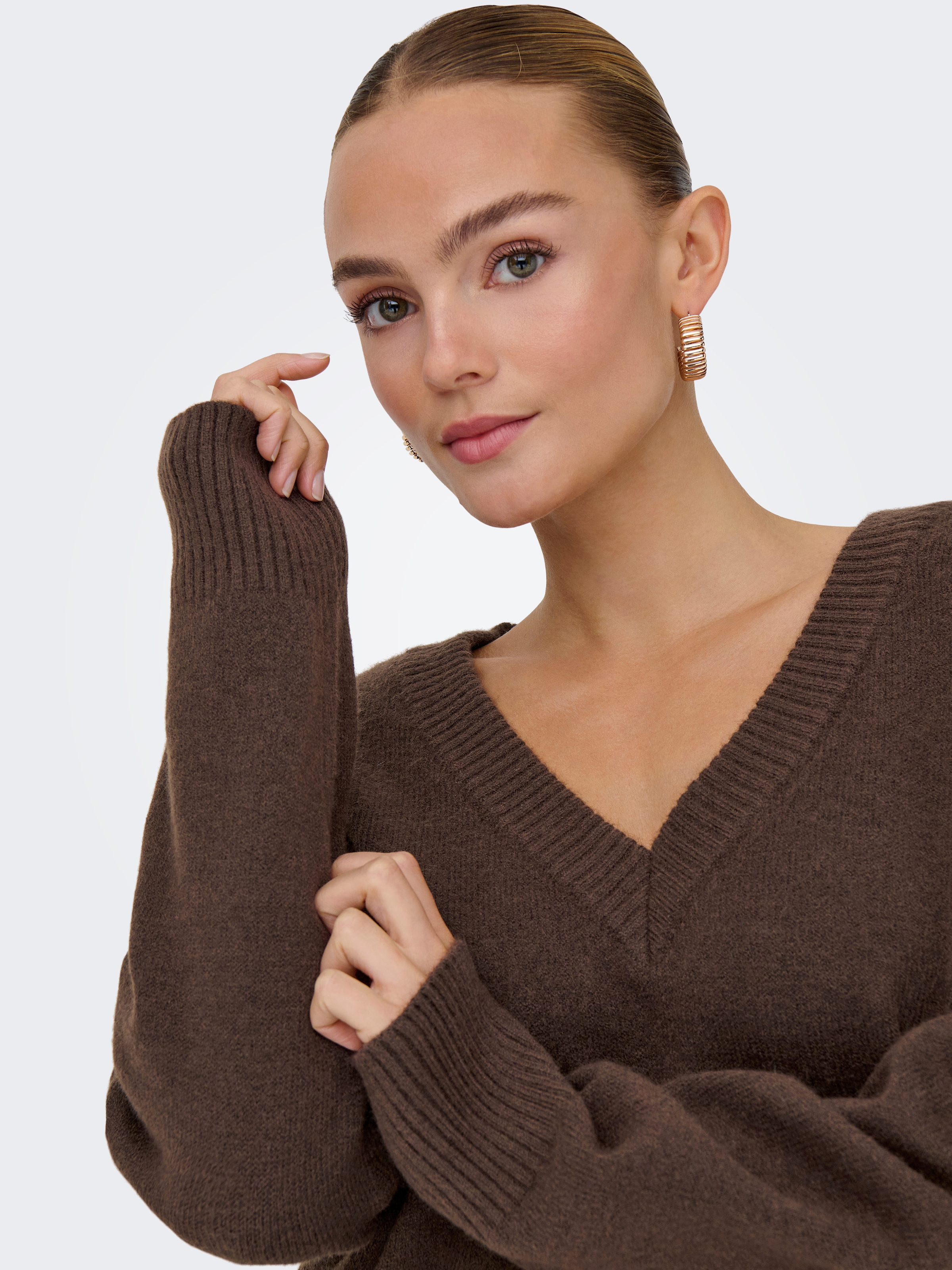 ONLY Pull col V »ONLMARI LS LOOSE V-NECK KNT«
