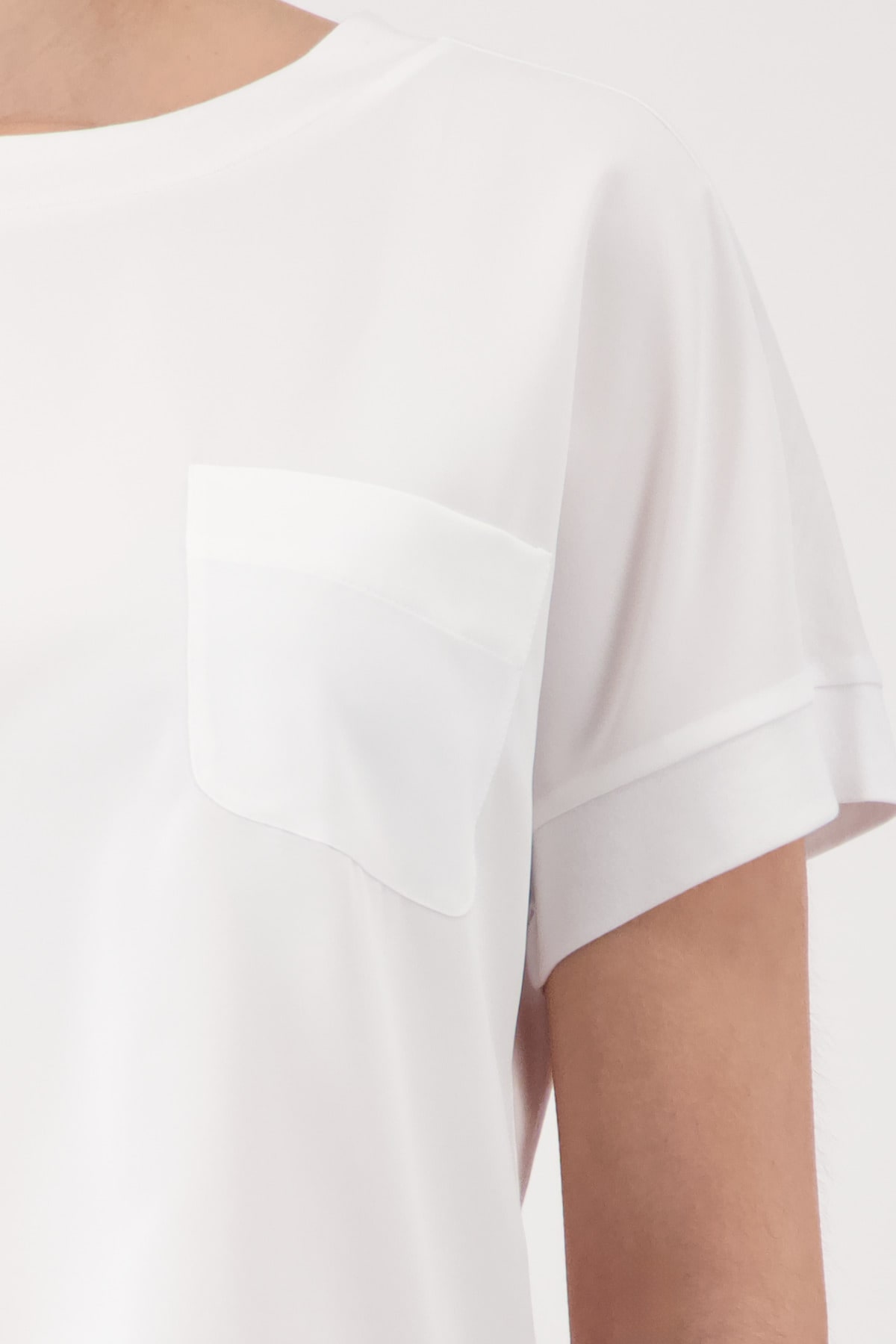 Monari Blouse à enfiler »Schluse Basic Schluse« Regular fit mit Brusttasche