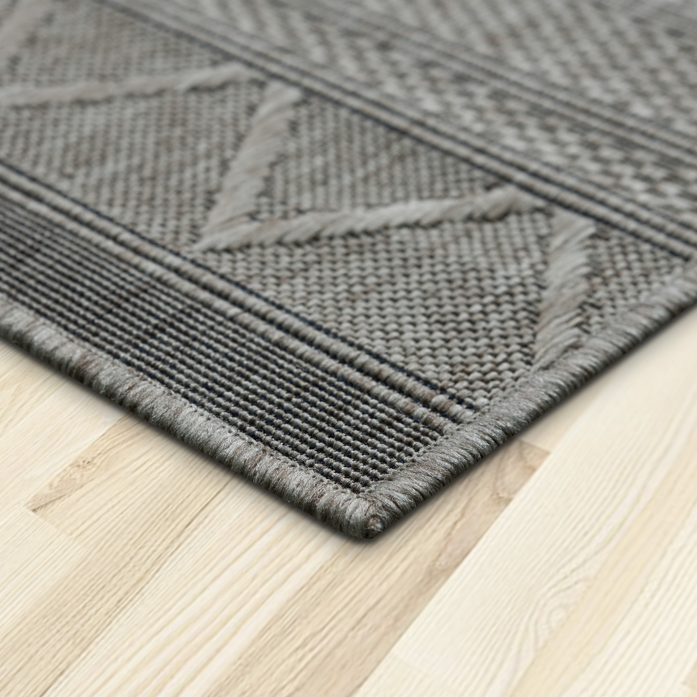 my home Tapis »Toronto auch als Läufer erhältlich« Rectangulaire 3 mm Höhe In- und Outdoor geeignet, Sisal-Optik, Wetterfest & UV-beständig, Boho