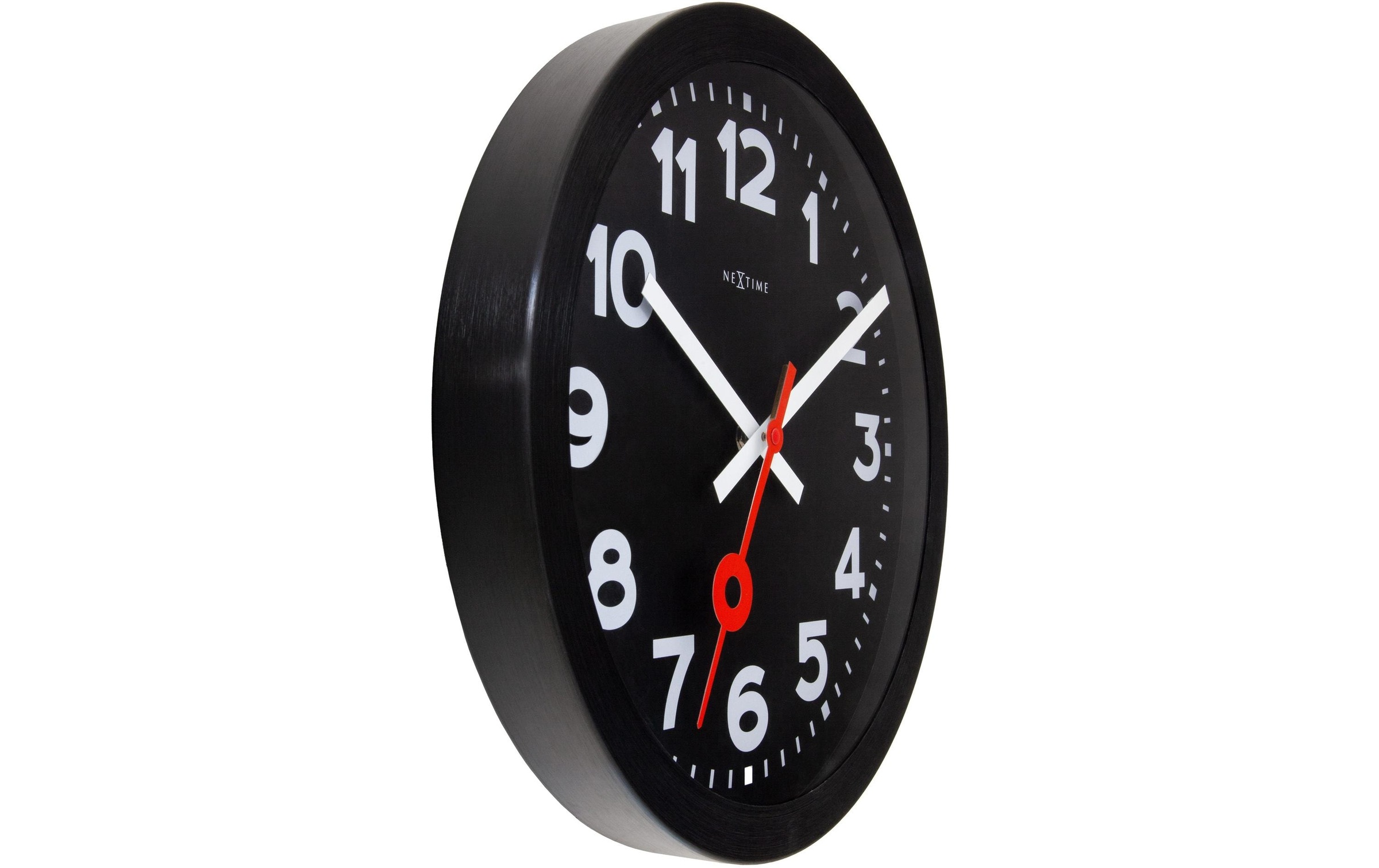 NEXTIME Horloge murale »Station Ø 35 cm, Schwarz«