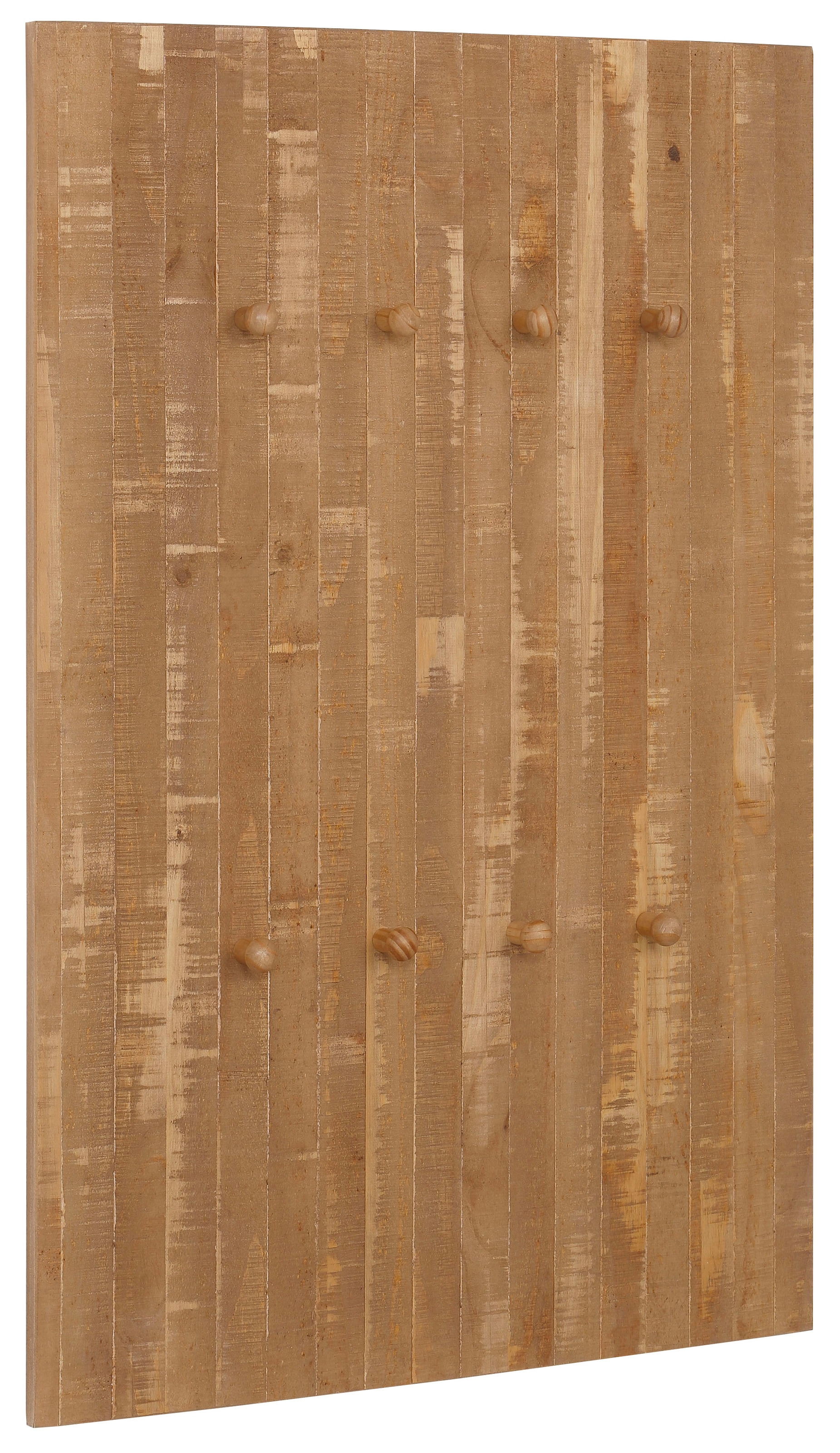 GOODproduct Panneau de vestiaire »Rondo« mit 8 massivem Holzhaken, im Shabby-Look, Breite 75 cm