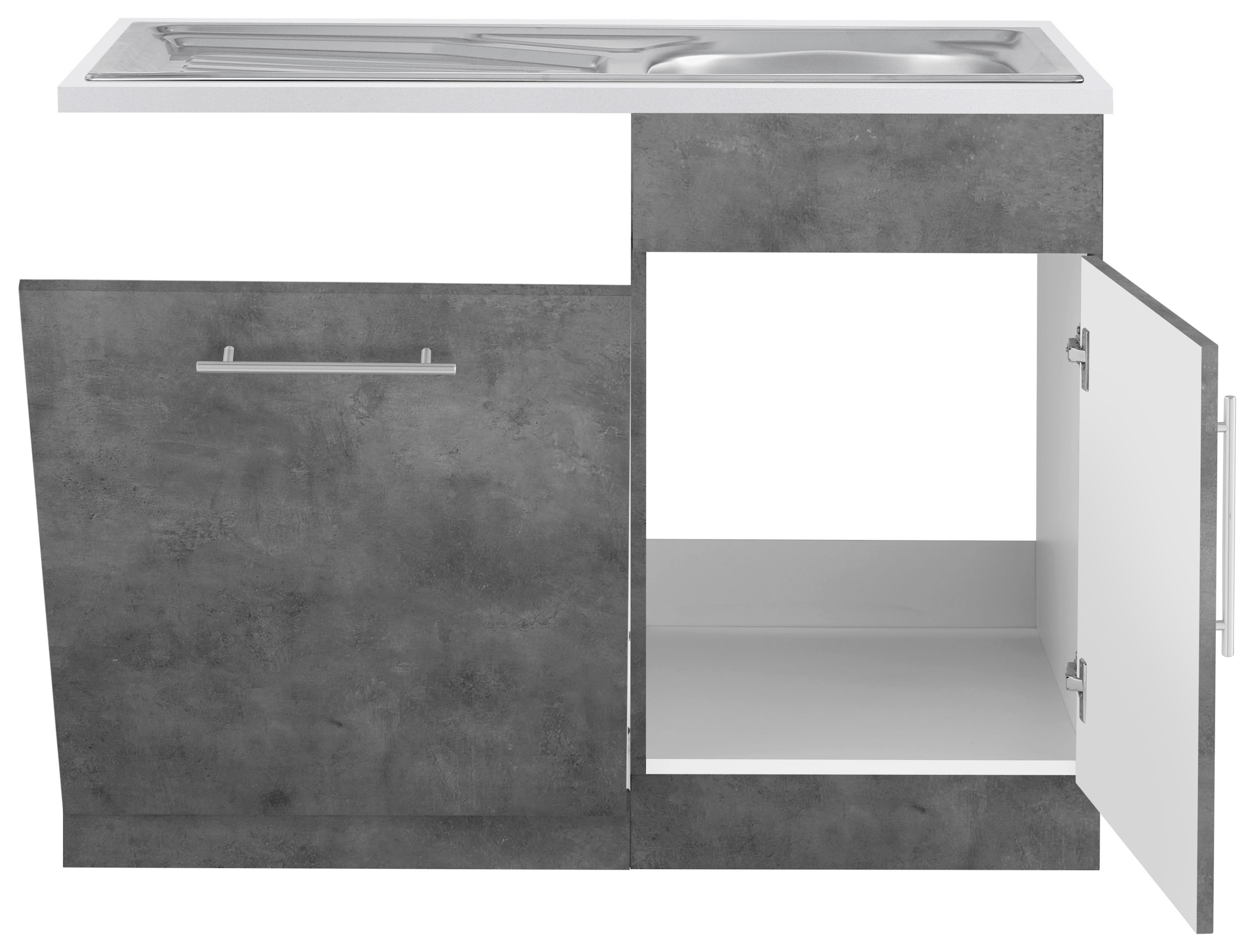 wiho Küchen Spülenschrank »Cali, TOPSELLER« 110 cm breit, inkl. Tür/Sockel für Geschirrspüler