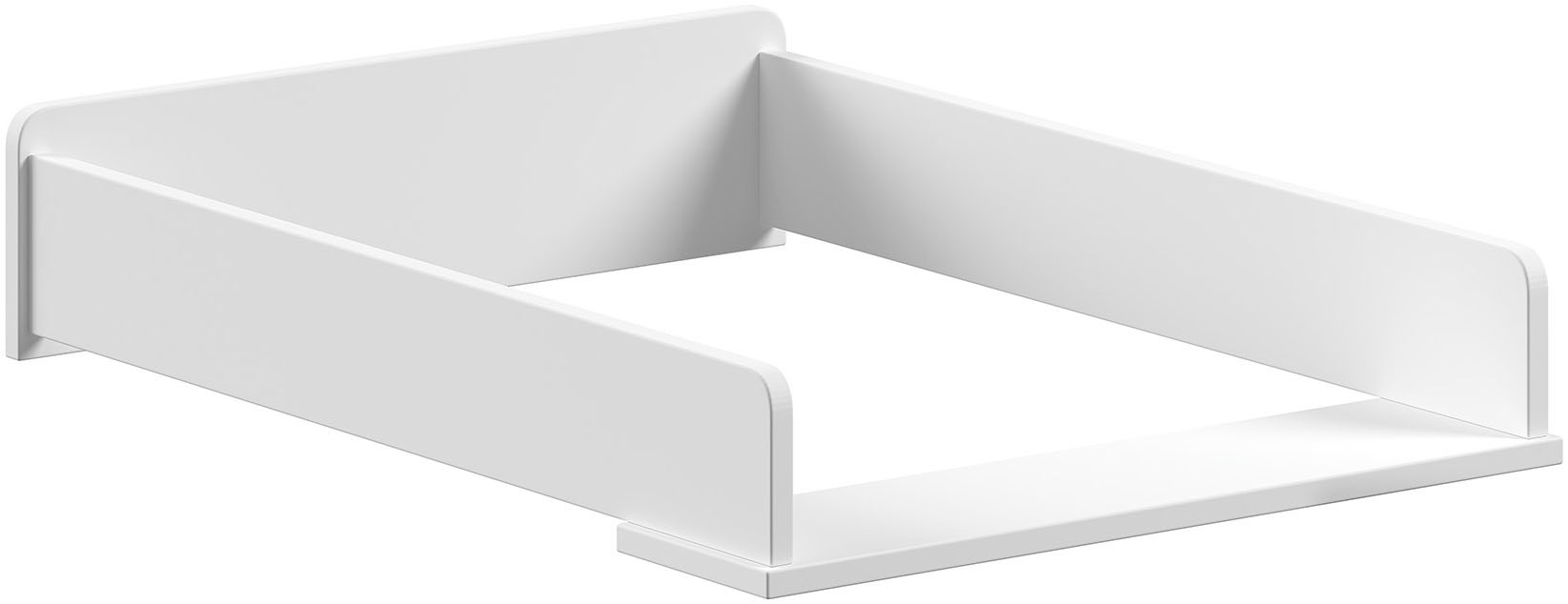 Vipack Ensemble de meubles pour bébé »Set best. aus Babybett 70/140, Kommode 3 Schubladen, Wickelaufsatz« 3 cuis tlg. au design épuré, surface laquée facile d'entretien en blanc