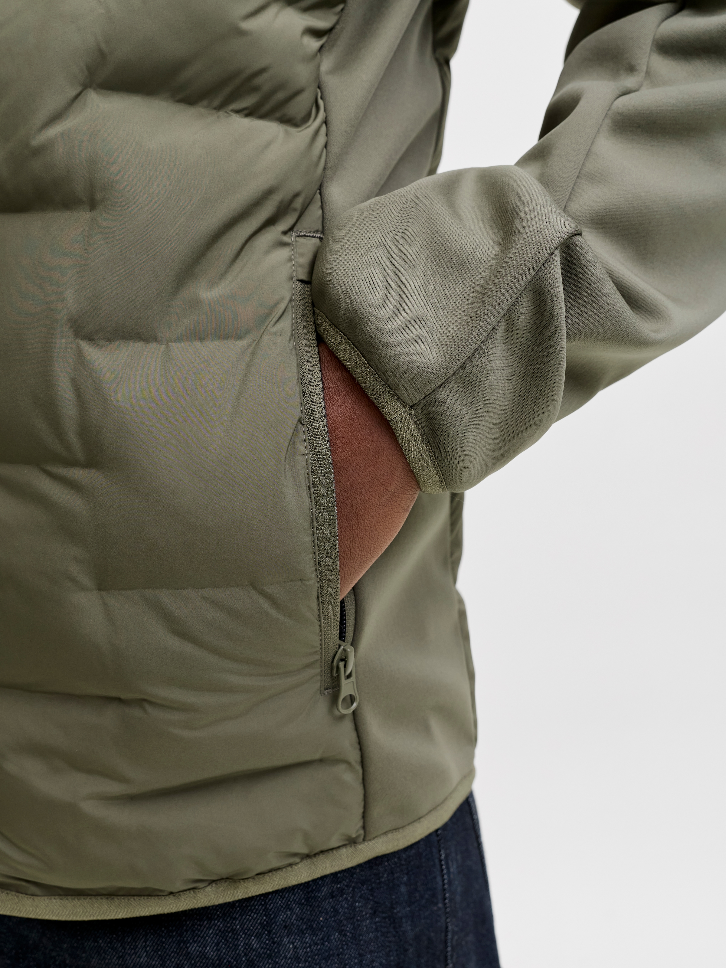 Jack & Jones Veste matelassée »JJEPERFECT HYBRID JACKET NOOS« avec capuche mit Kapuze