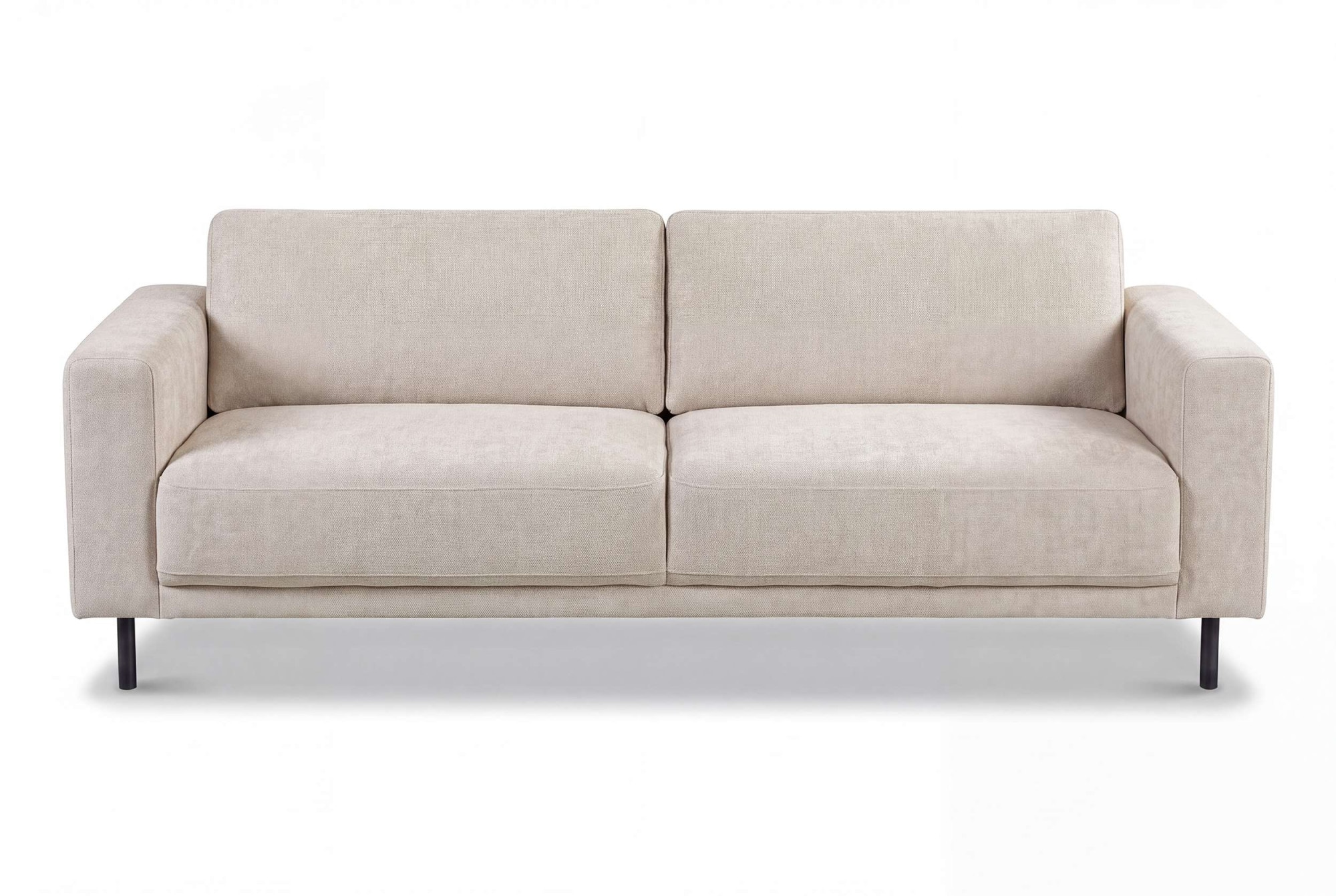 GOODproduct Schlafsofa »Sveeva, 3 Sitzer, Liegefläche 135x190 cm, schwarze Metallfüsse« langlebiger Strukturstoff, mit Wellenunterfederung, viele Farben