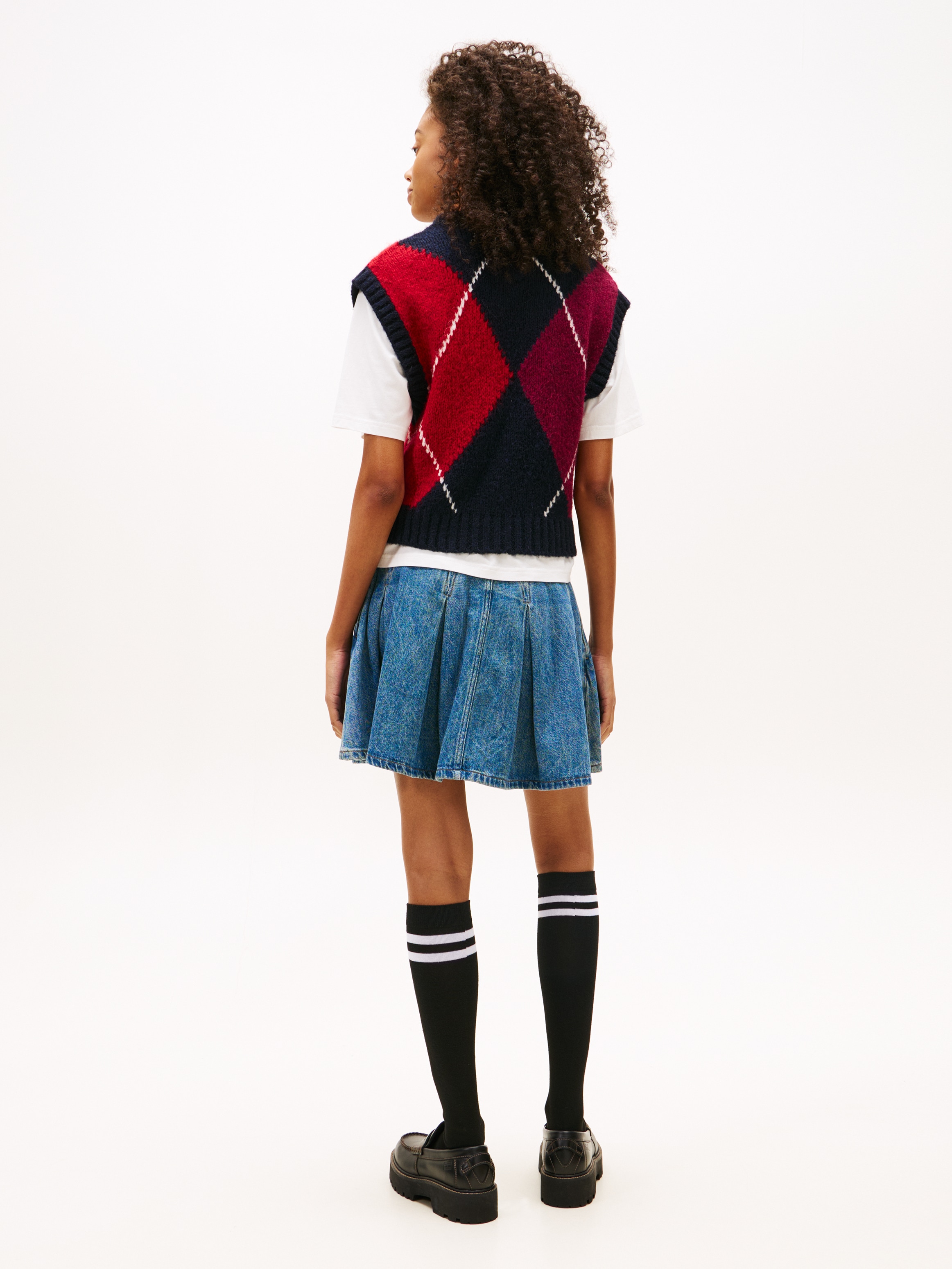 Tommy Jeans Pullunder »TJW ARGYLE SWEATER VEST« Argyle Strickmuster, Strick mit Alpaka