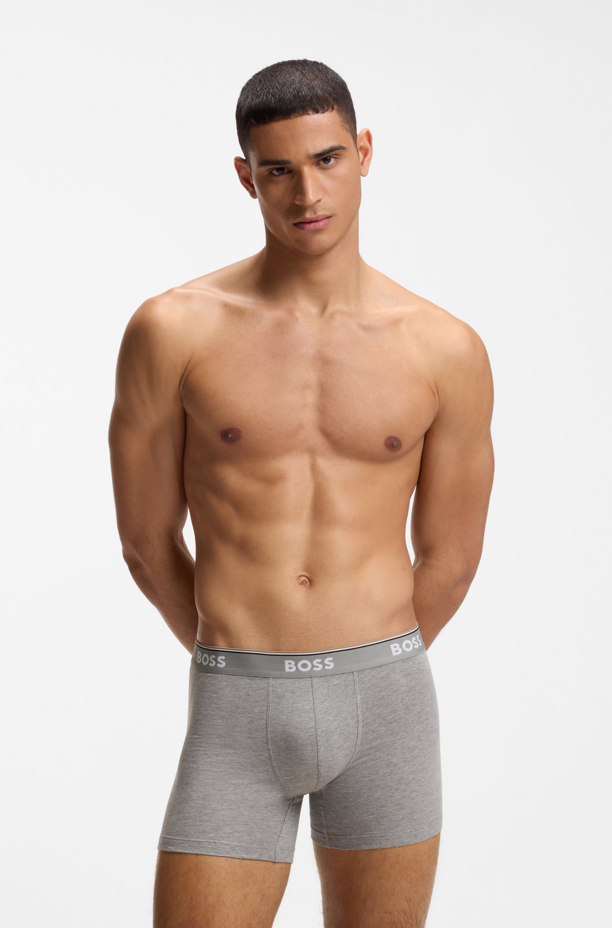 BOSS Boxer »Boxer 3 PACK« mit farblich passendem Webbund