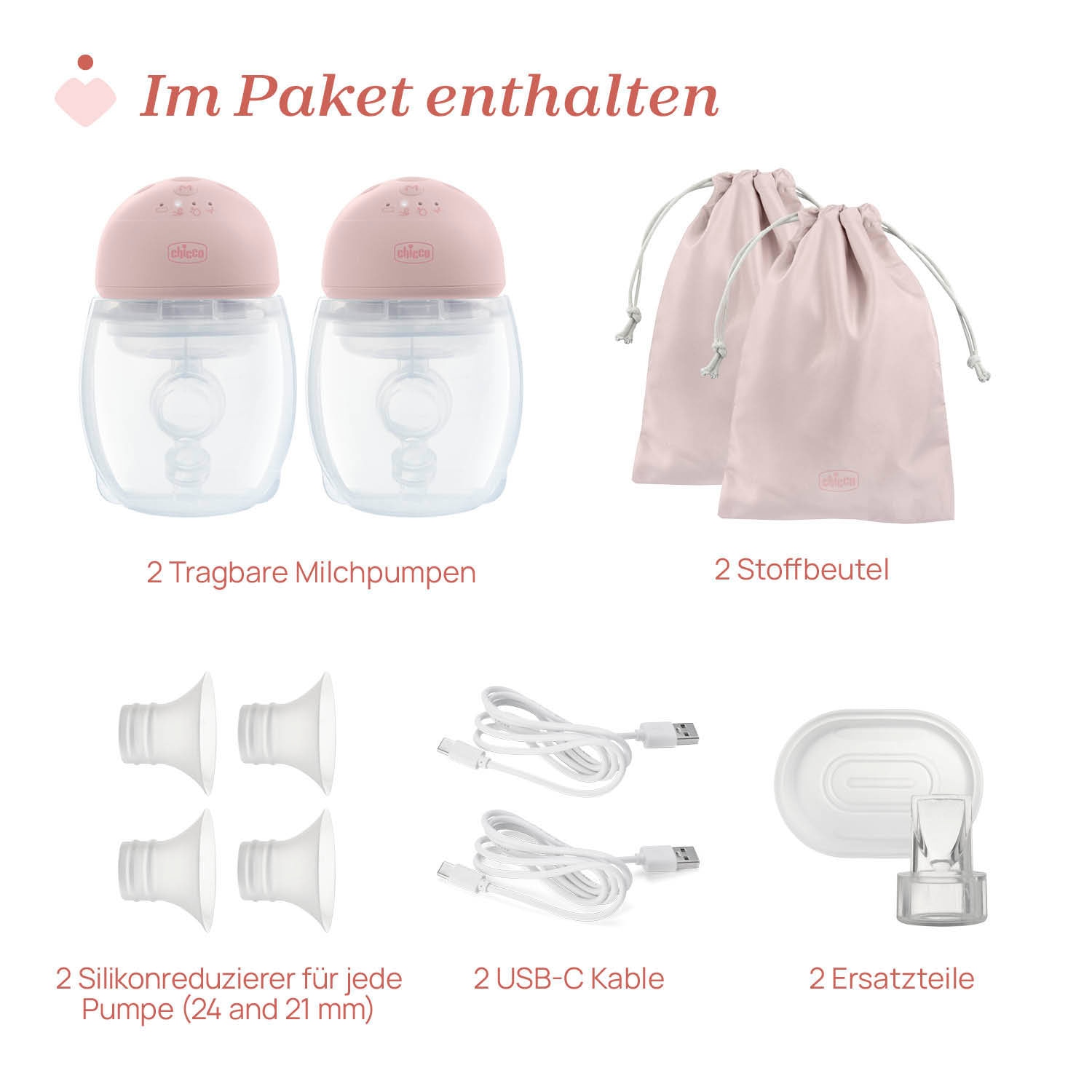 Chicco Elektrische Doppelmilchpumpe »Freihändige«