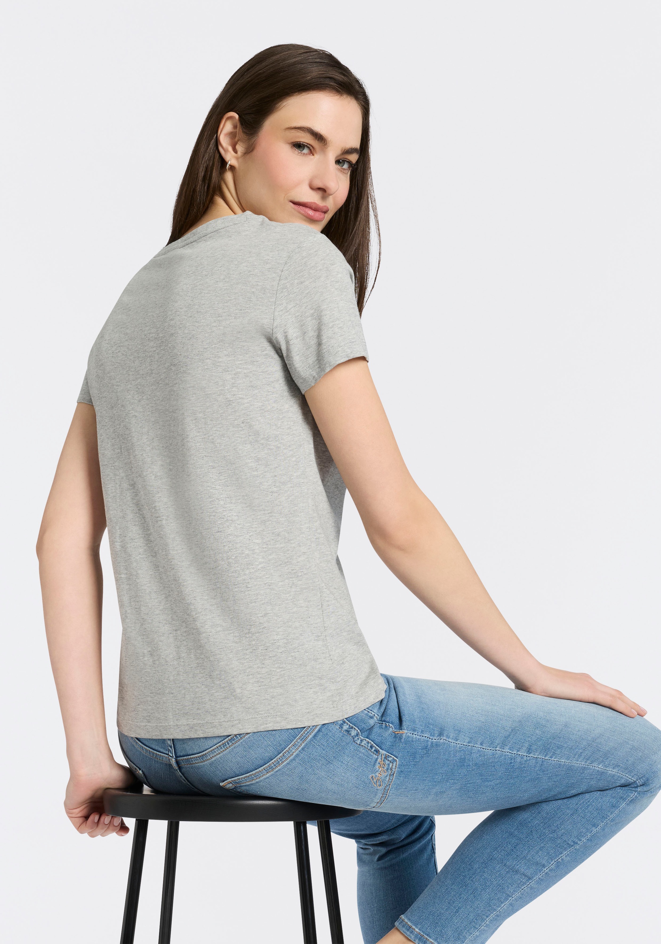 BOSS ORANGE T-Shirt »Elove Premium Damenmode« mit Logoschriftzug, Slim Fit