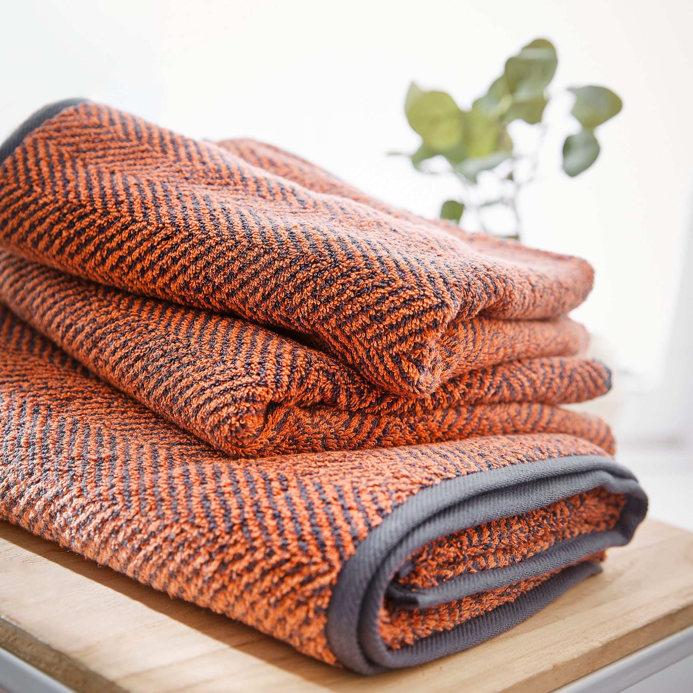 Dyckhoff Handtuch Set »Golden Shades Herringbone« Set 6 Stk. Walkfrottier 4 Handtücher (50x100cm), 2 Duschtücher (70x140cm)