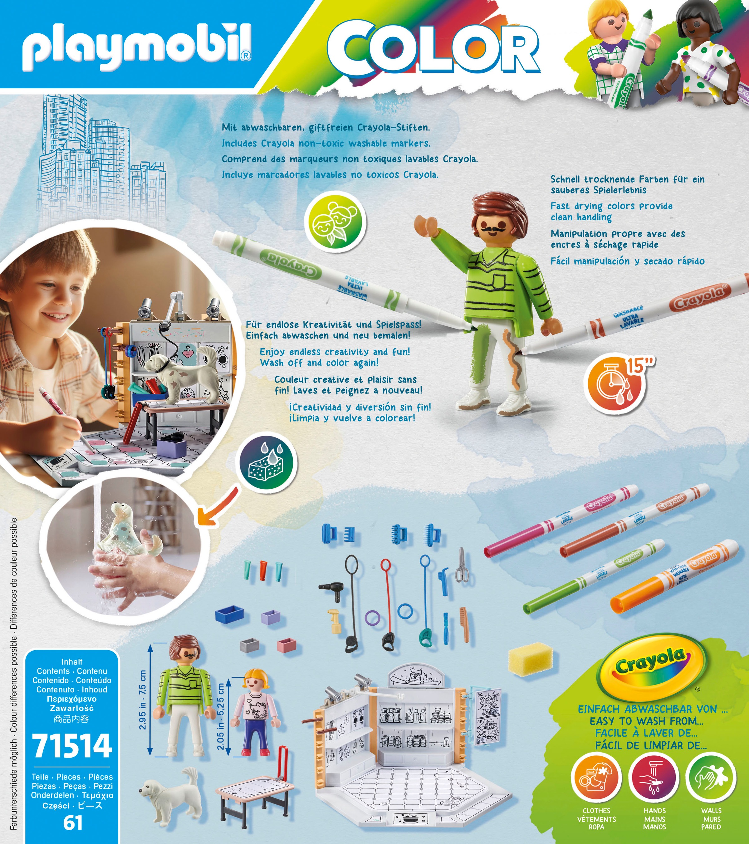 Playmobil® Jeu de construction »Hundesalon (71514), Color« Made in Europe