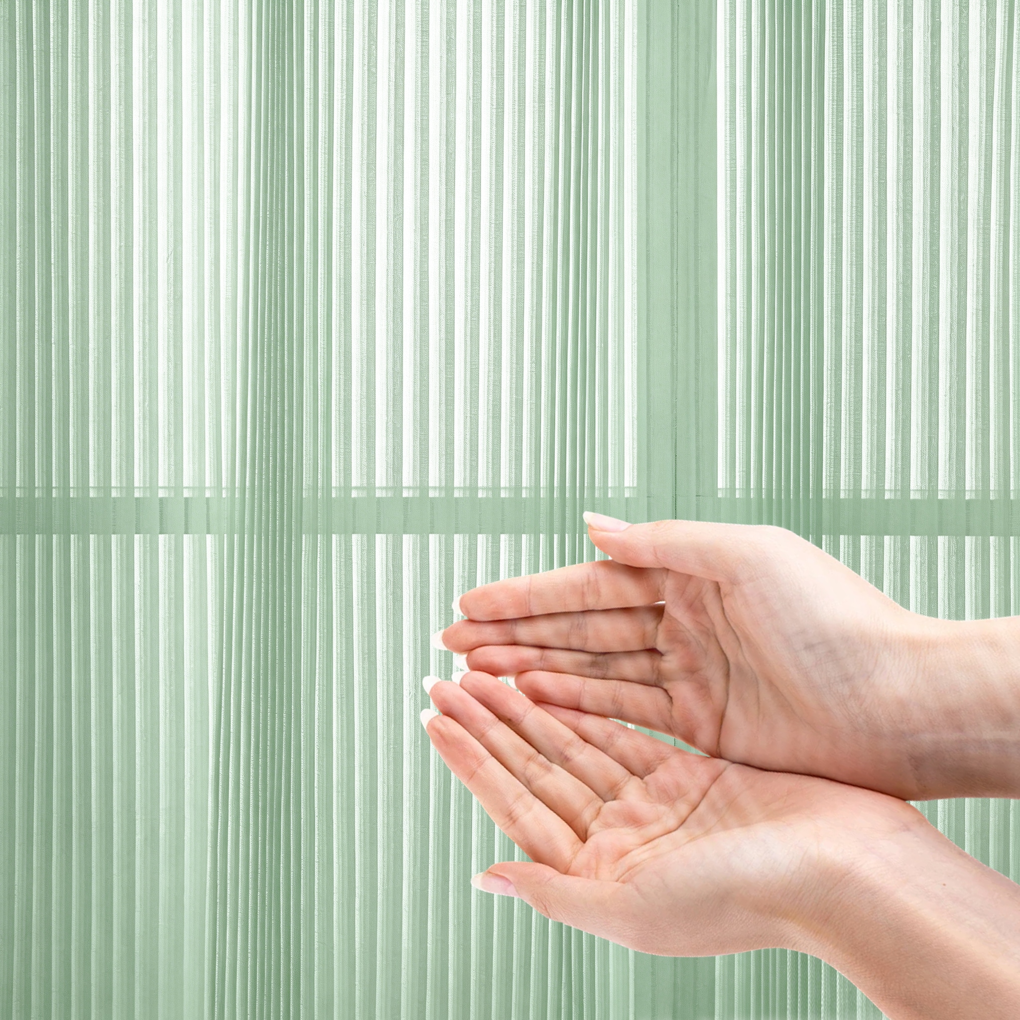 GOODproduct Gardine »Fritty« Multifunktionsband 2 Stk. tlg. Multifunktionsband, transparent, moderne Längststreifen, Ausbrenner