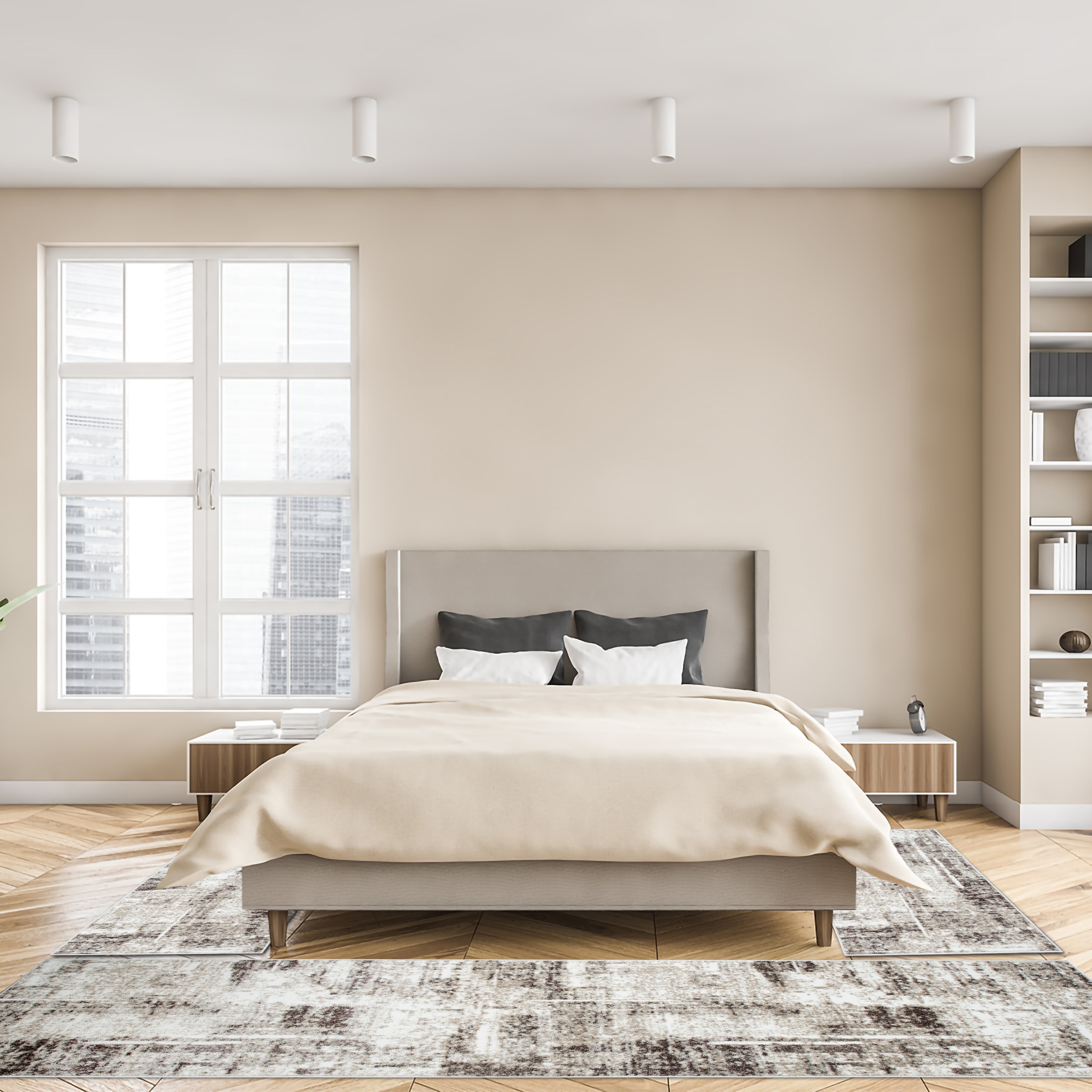 my home Bordure de lit »Salsa« Höhe 9 mm 3 cuis tlg. mit besonders weichem Flor, Kurzflor, im Vintage-Look, dichte Qualität